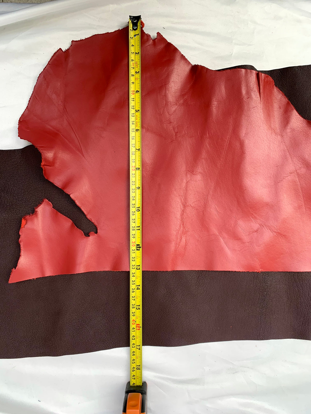 Red Burgundy Genuine Leather Pieces Bundle of 2 *ONE-OFF*