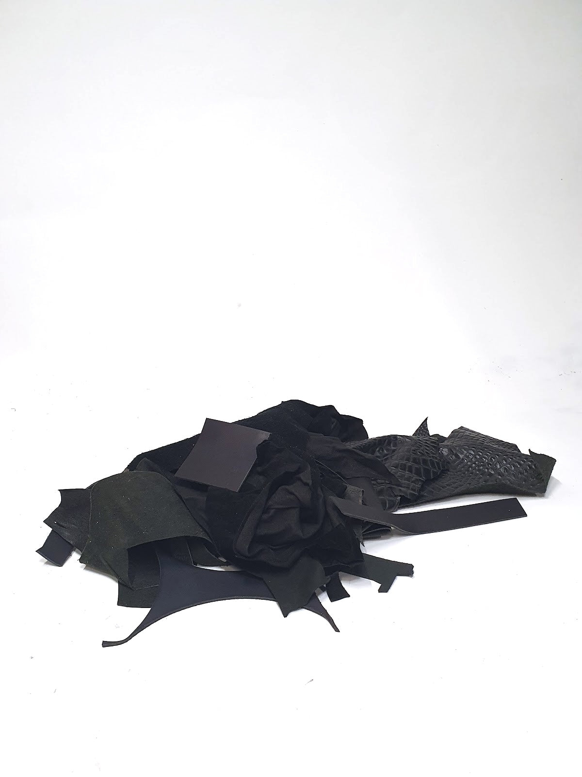 Leather, Offcuts, Black Mix