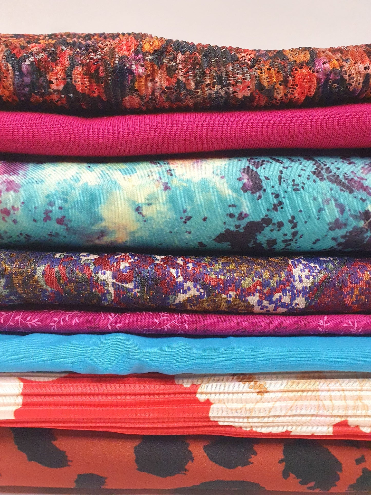 Colourful Printed Fabric, Large Pieces, Mixed Bundle