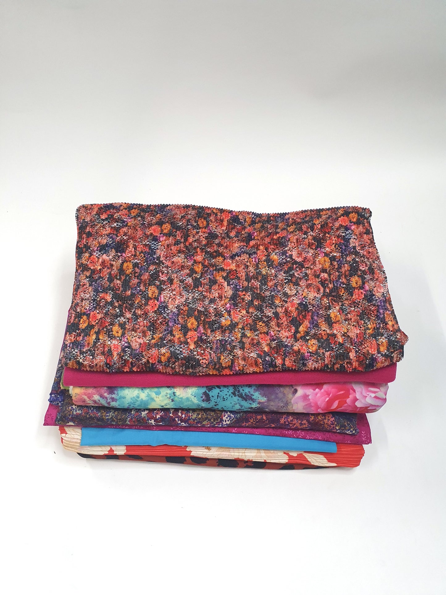 Colourful Printed Fabric, Large Pieces, Mixed Bundle
