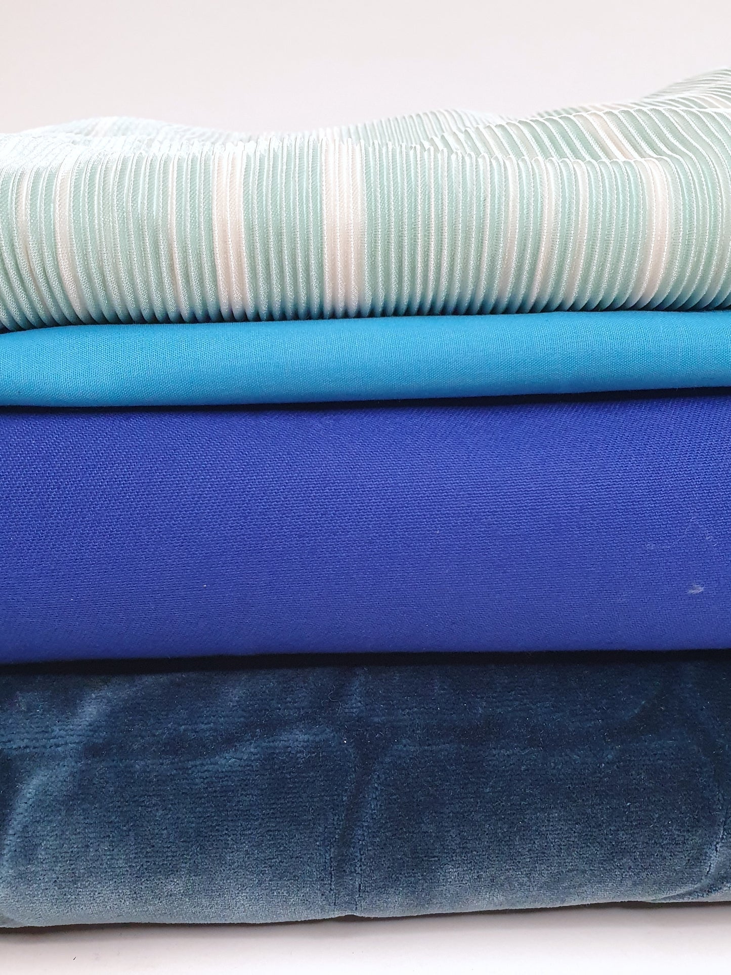 Fabric, Blue Mix, Large Pieces