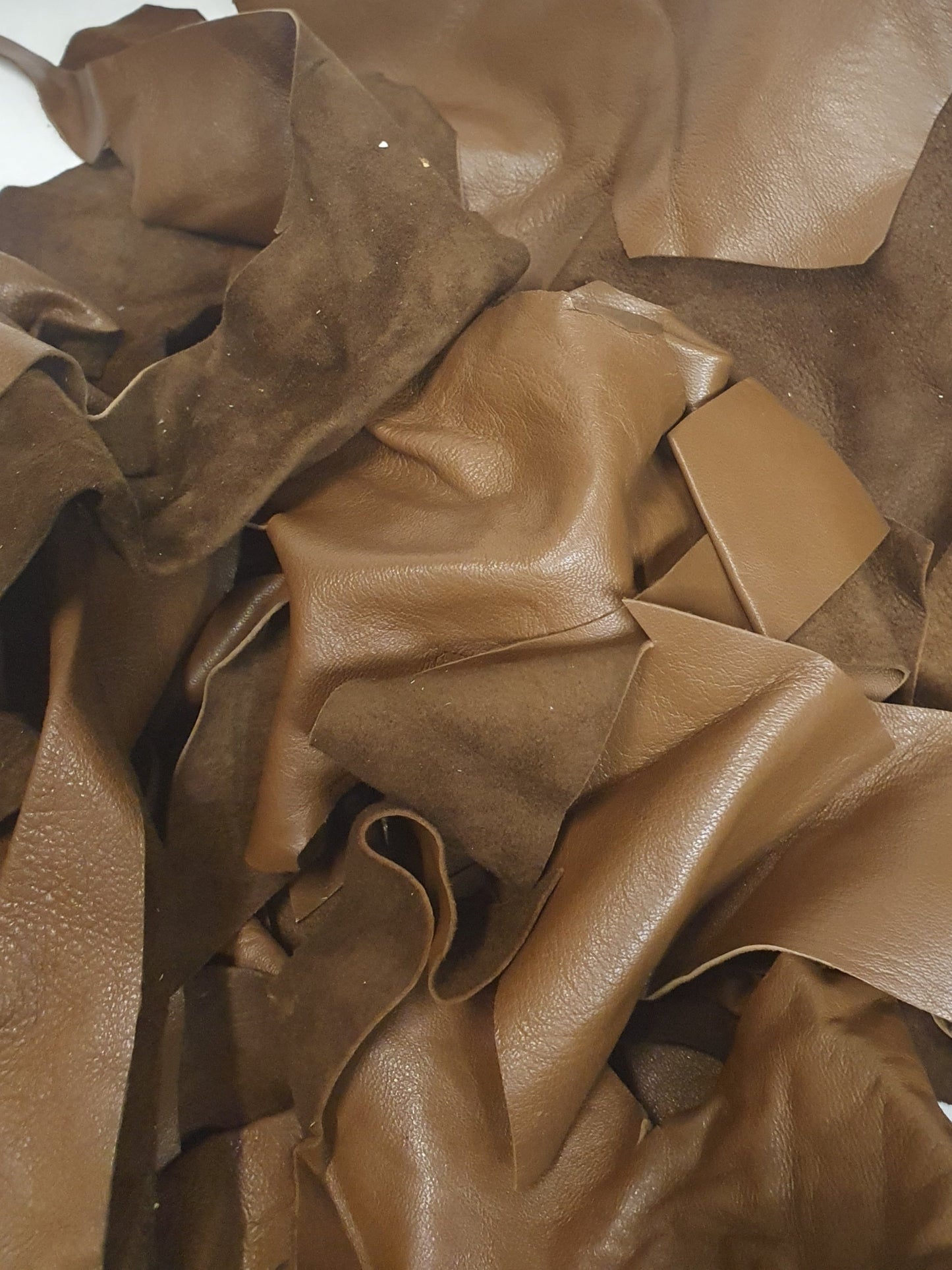 Leather, Offcuts, Light Brown