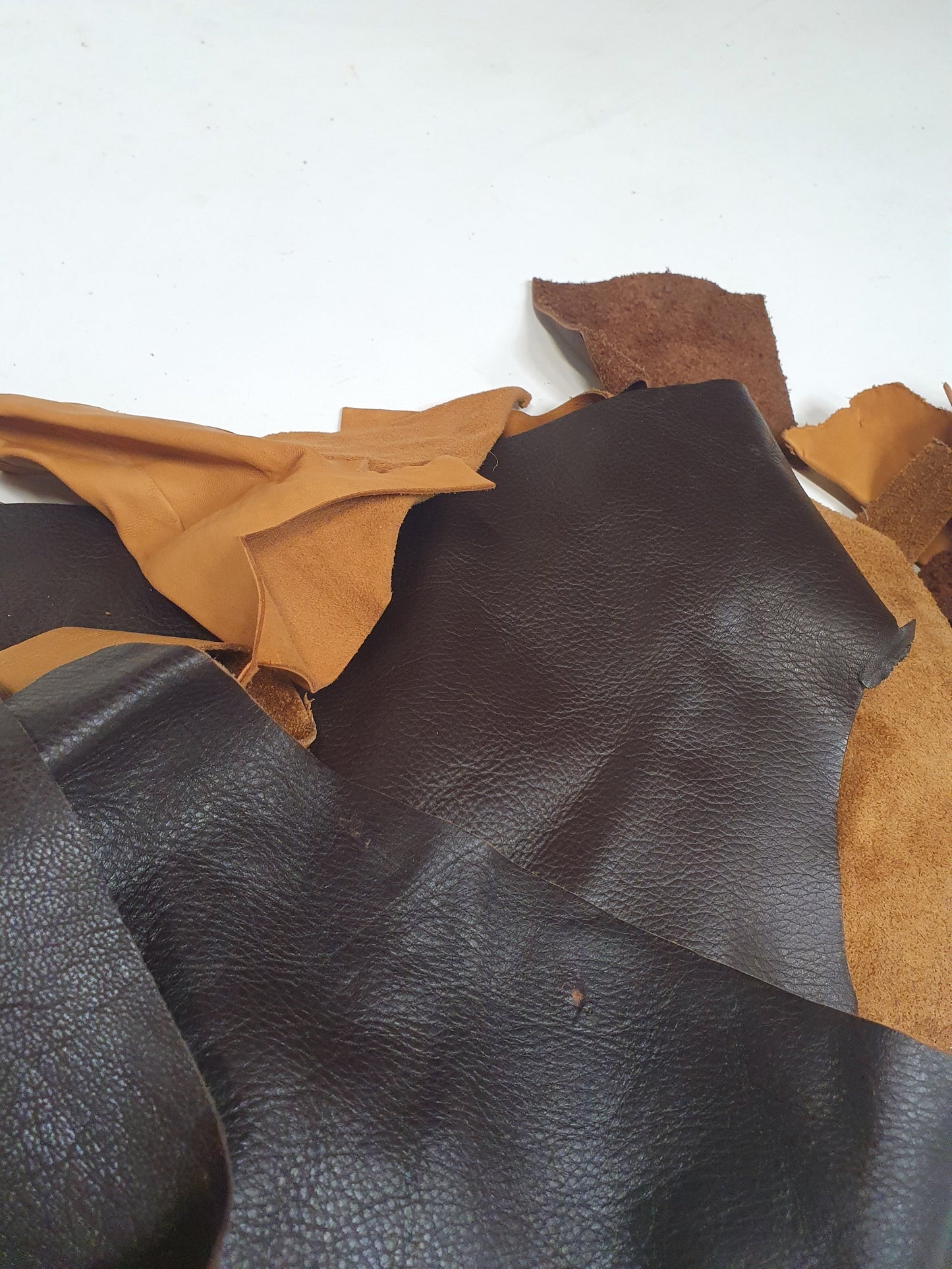 Leather, Offcuts, Brown Mix