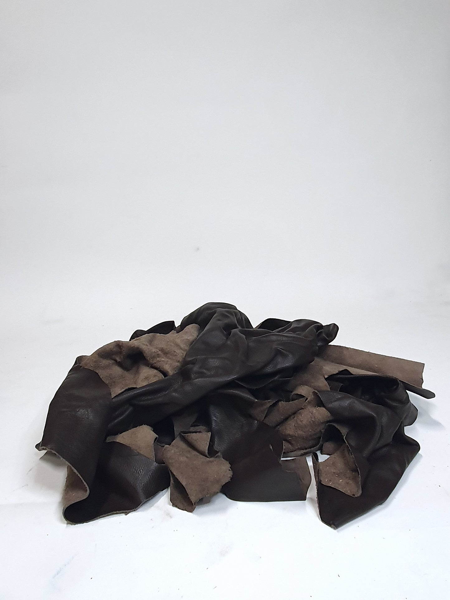 Leather, Offcuts, Dark Brown