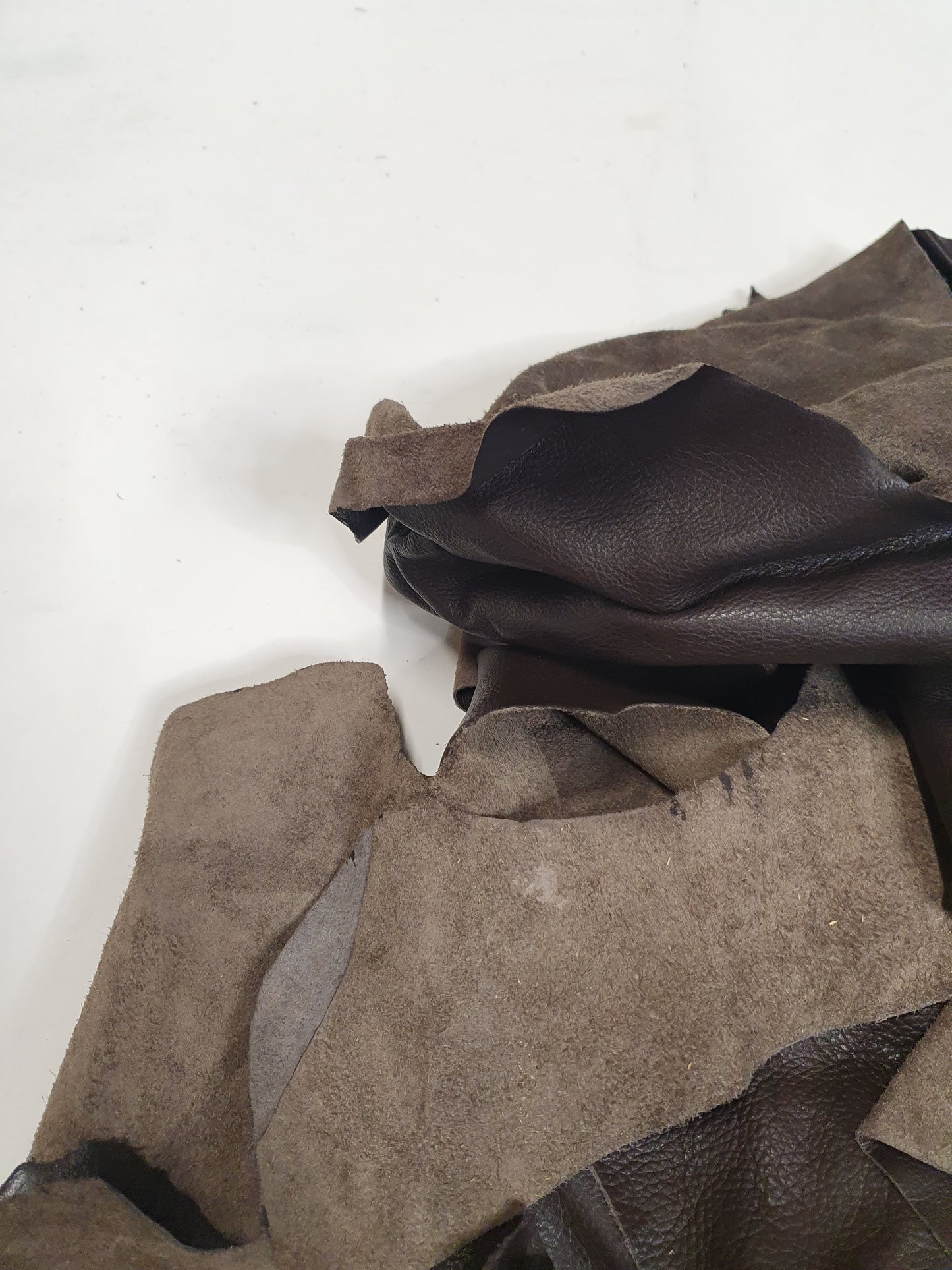 Leather, Offcuts, Dark Brown