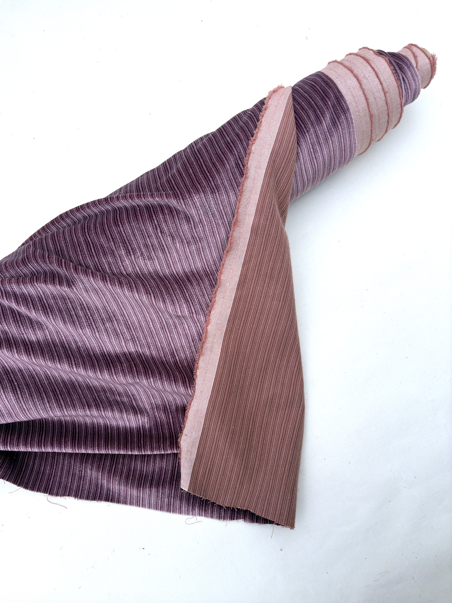 Fabric, Heavy Weight, Corduroy, Purple, End of Roll