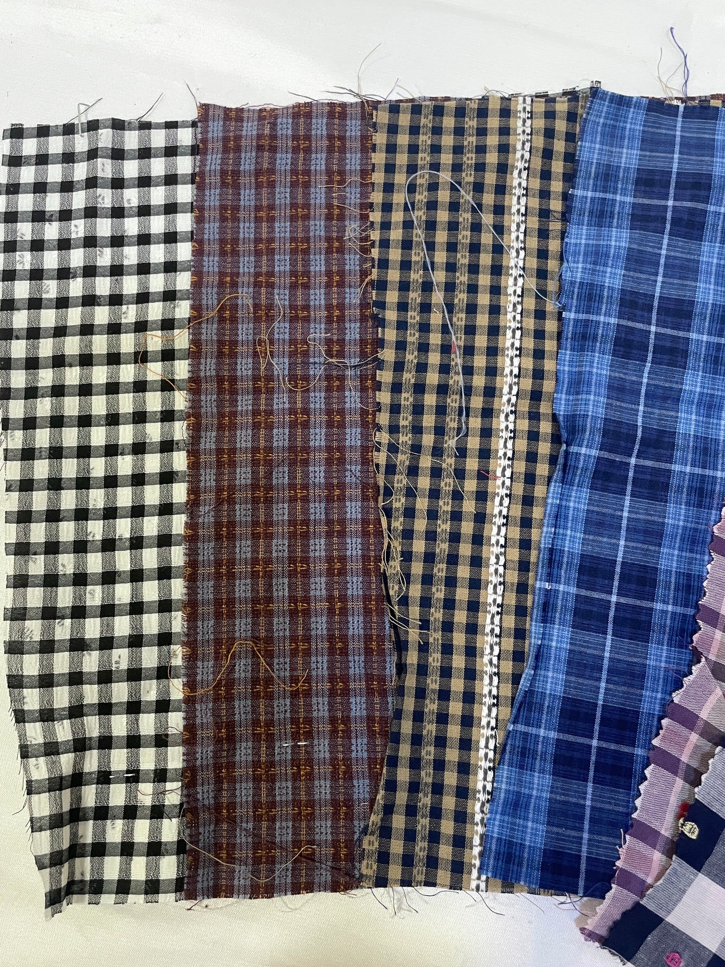Checkered Cotton Fabric Sample from Nobody’s Child Bundle of 9 *ONE-OFF*