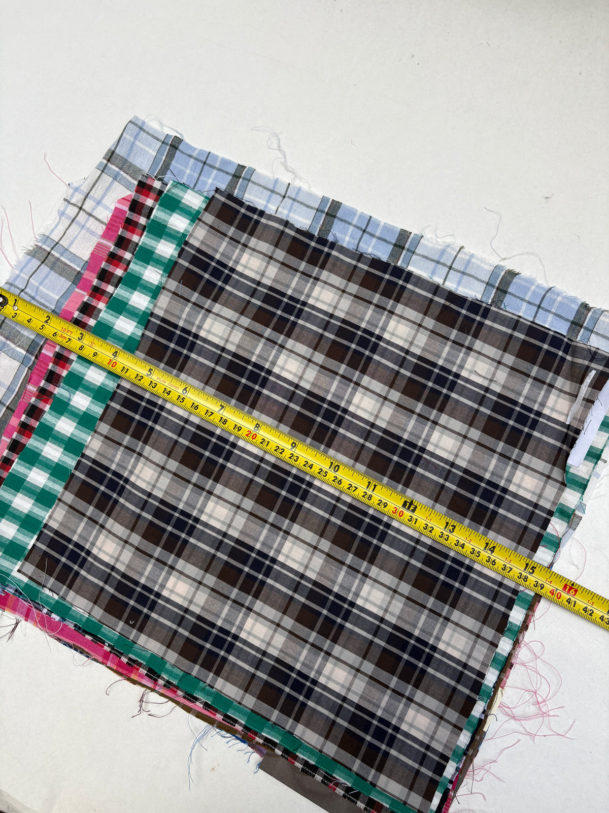 Checkered Cotton Fabric Sample from Nobody’s Child Bundle of 8 *ONE-OFF*
