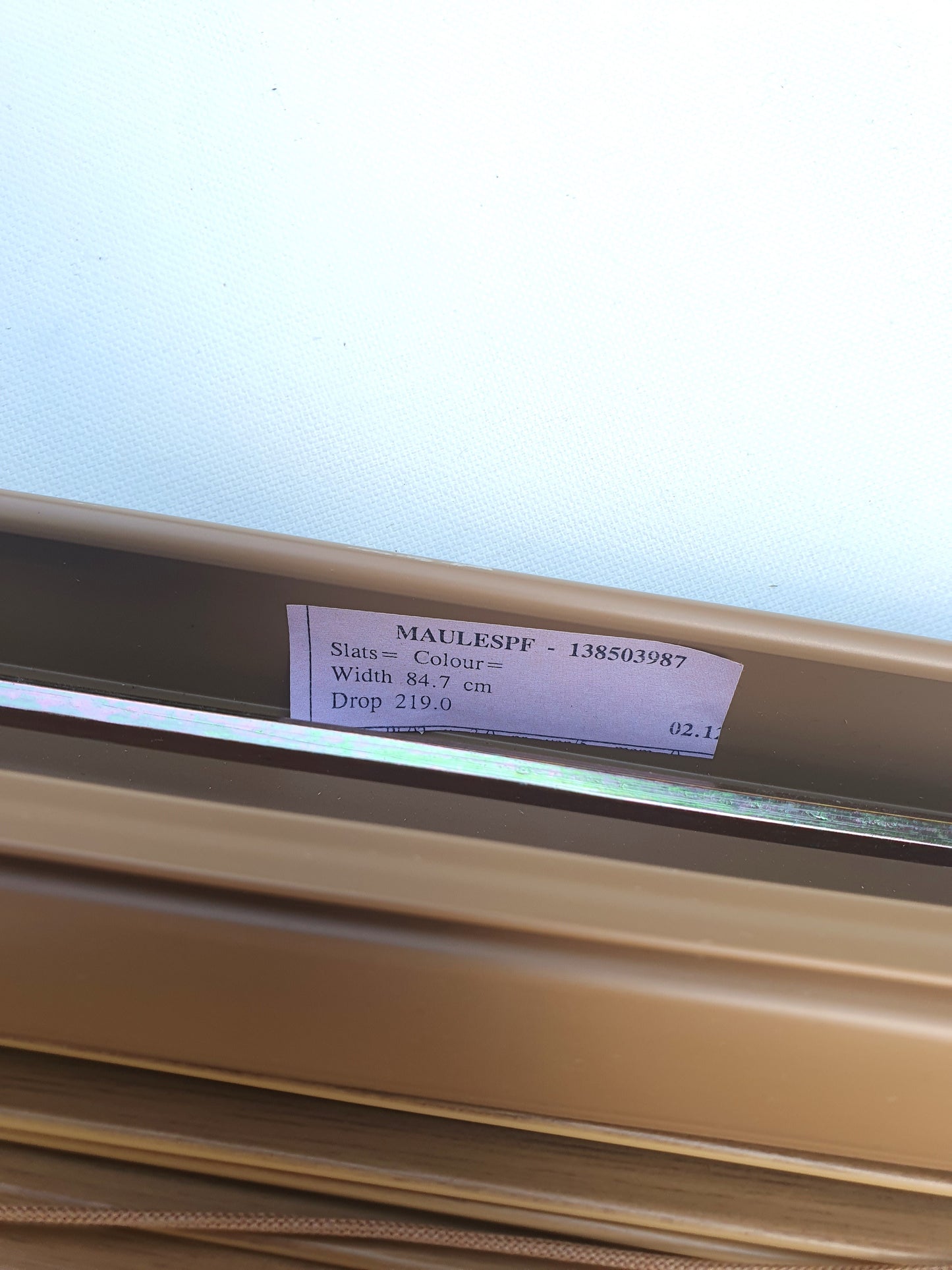 Wooden Window Roller Blind (Collection Only)