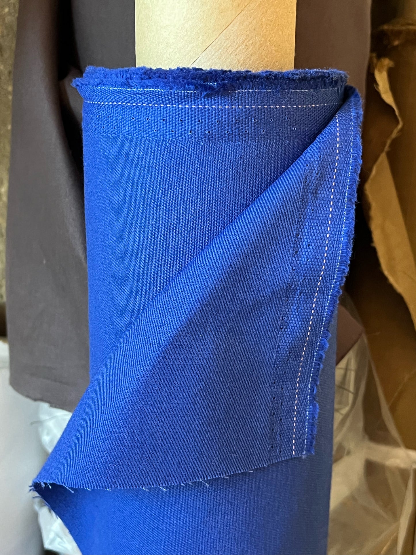 Fabric, Water-repellent, 100% Cotton Twill, Electric Blue, 250gsm, End of Roll