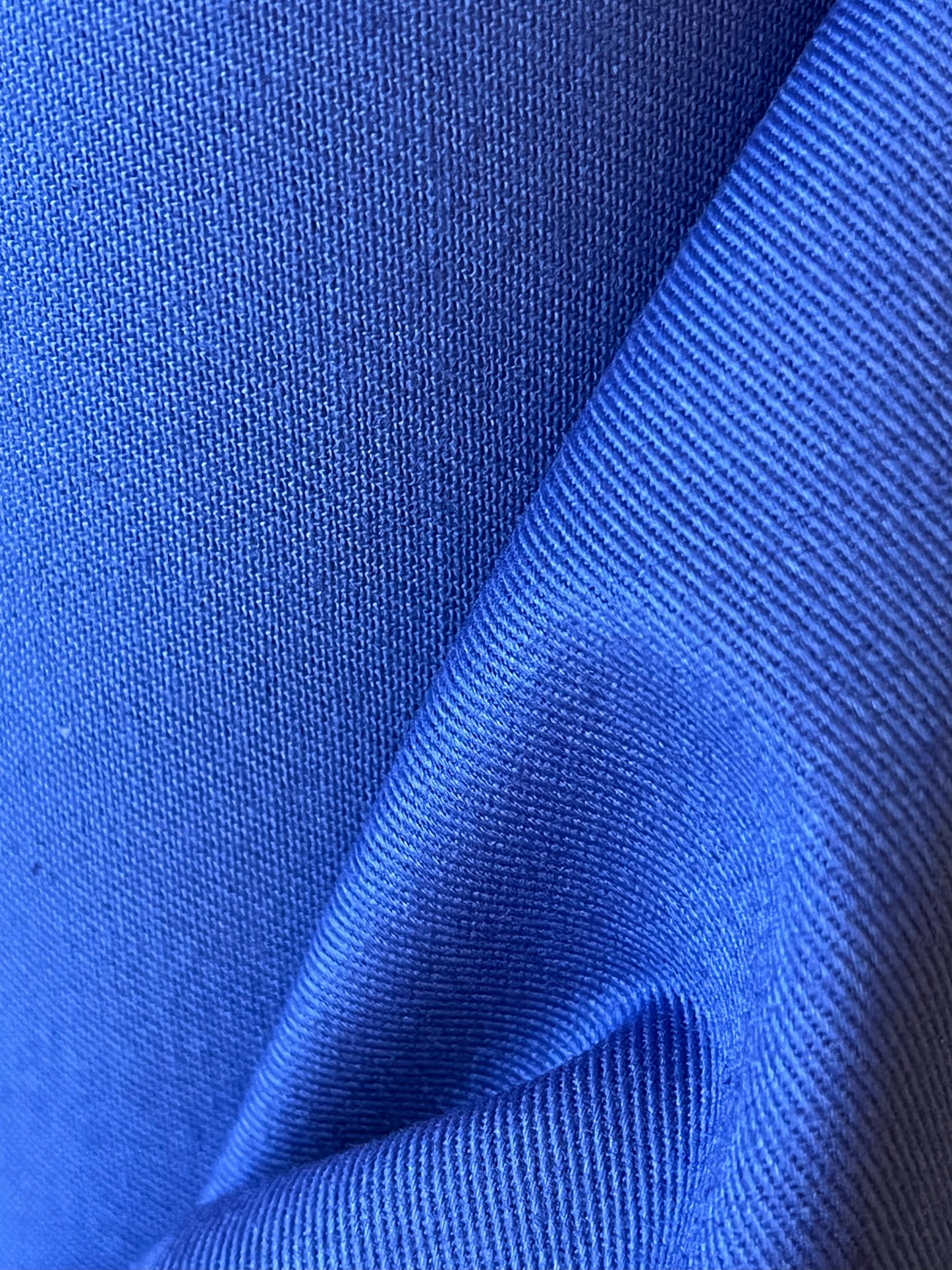 Fabric, Water-repellent, 100% Cotton Twill, Electric Blue, 250gsm, End of Roll