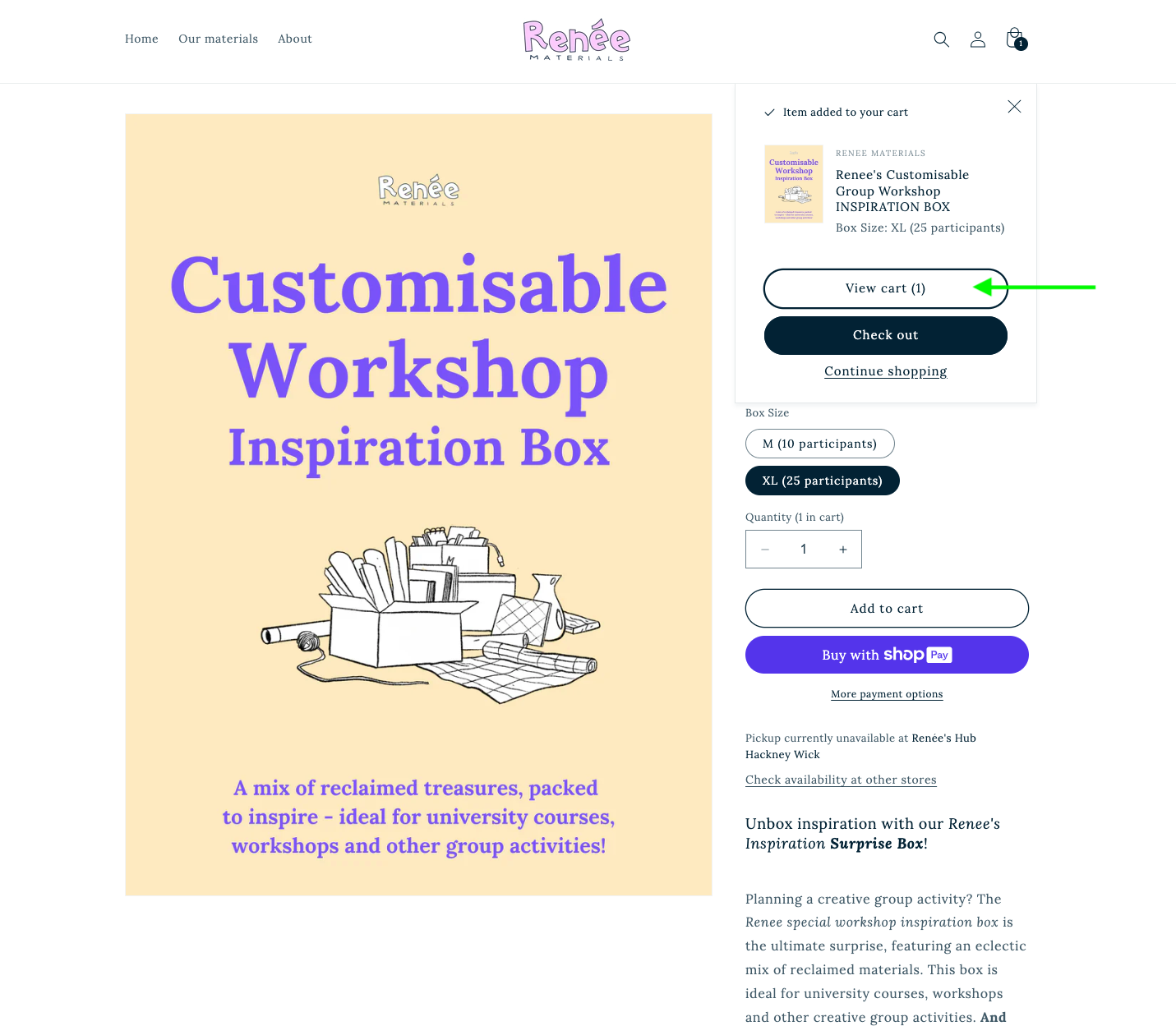 Renee's Customisable Group Workshop INSPIRATION BOX