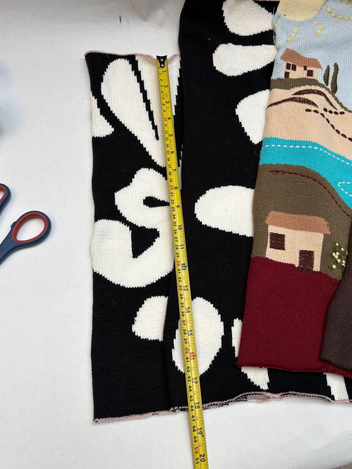 Patterned Knitting Samples Bundle of 4 *ONE-OFF*