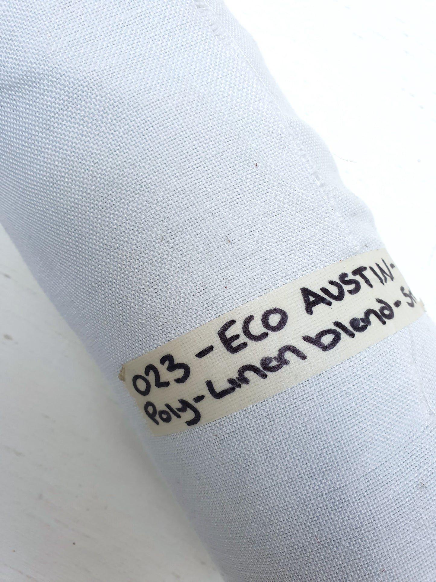 Fabric, Poly-Linen Blend, Eggshell White