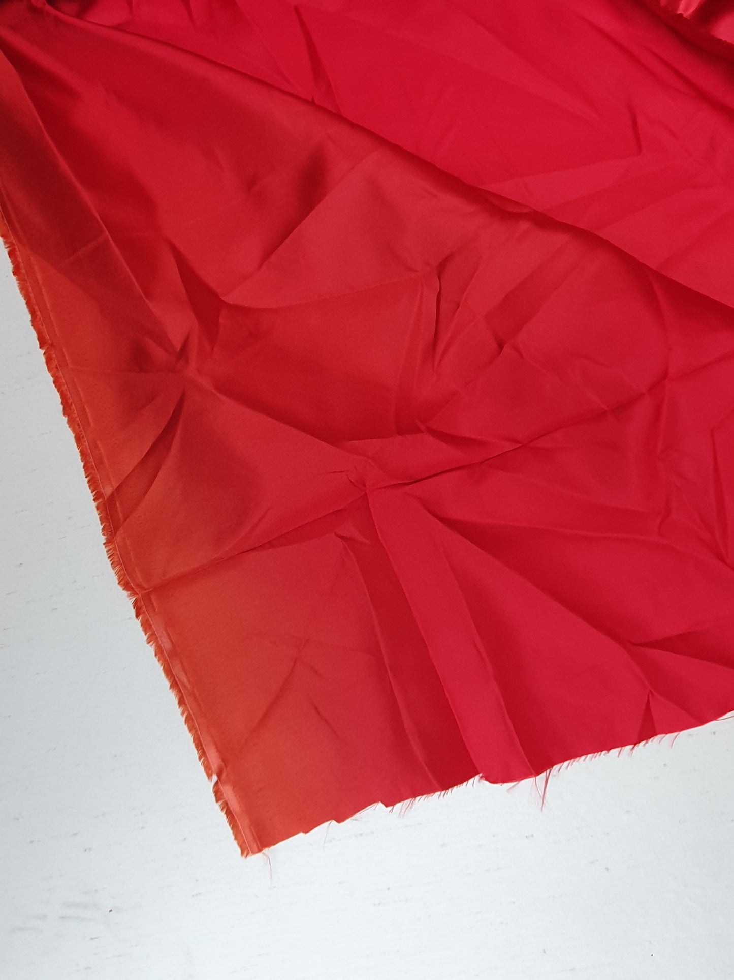 Fabric, Satin, Passion Red, End of Roll