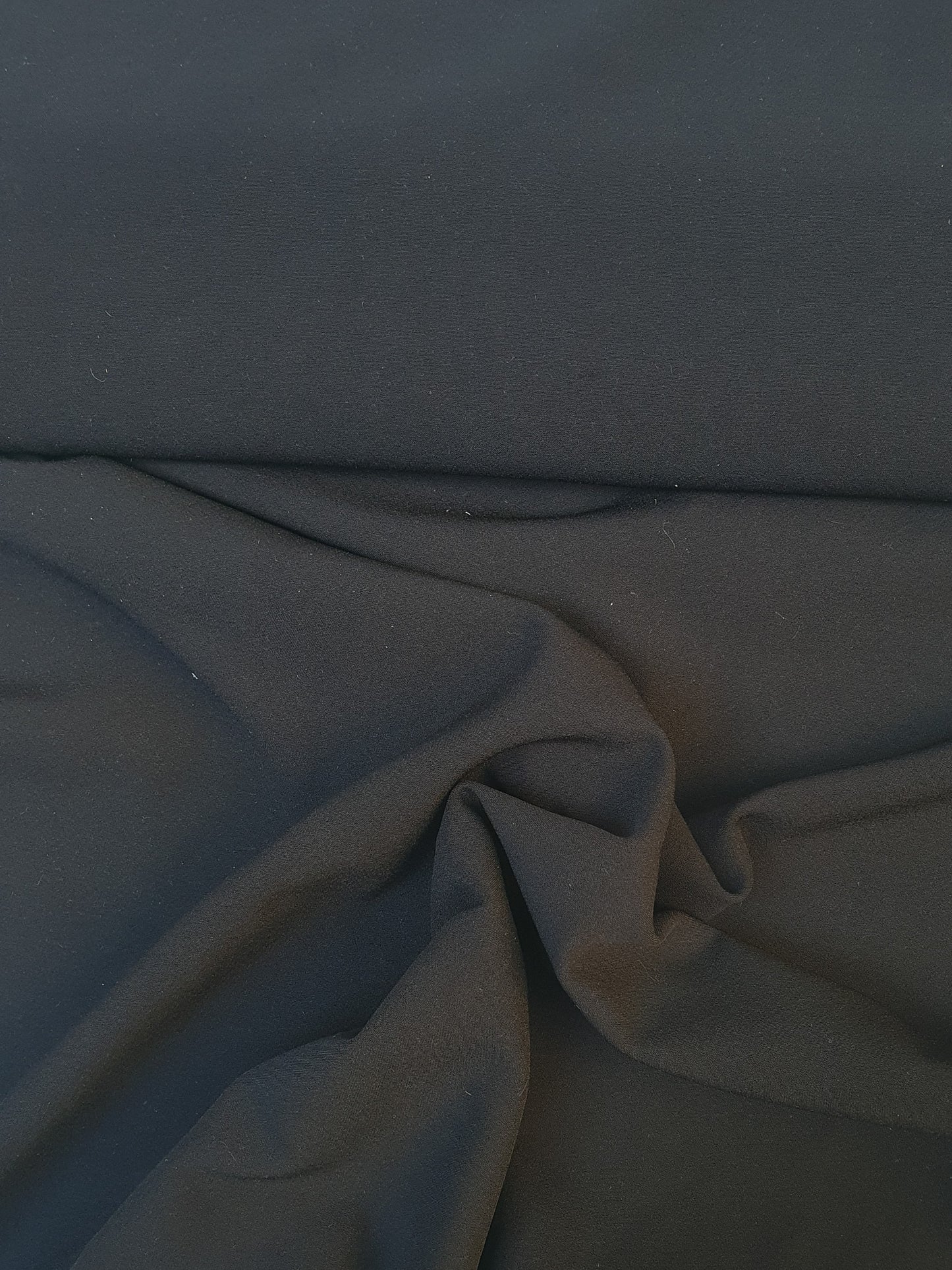 Fabric, Stretch Crepe, Black/Mushroom, End of Roll