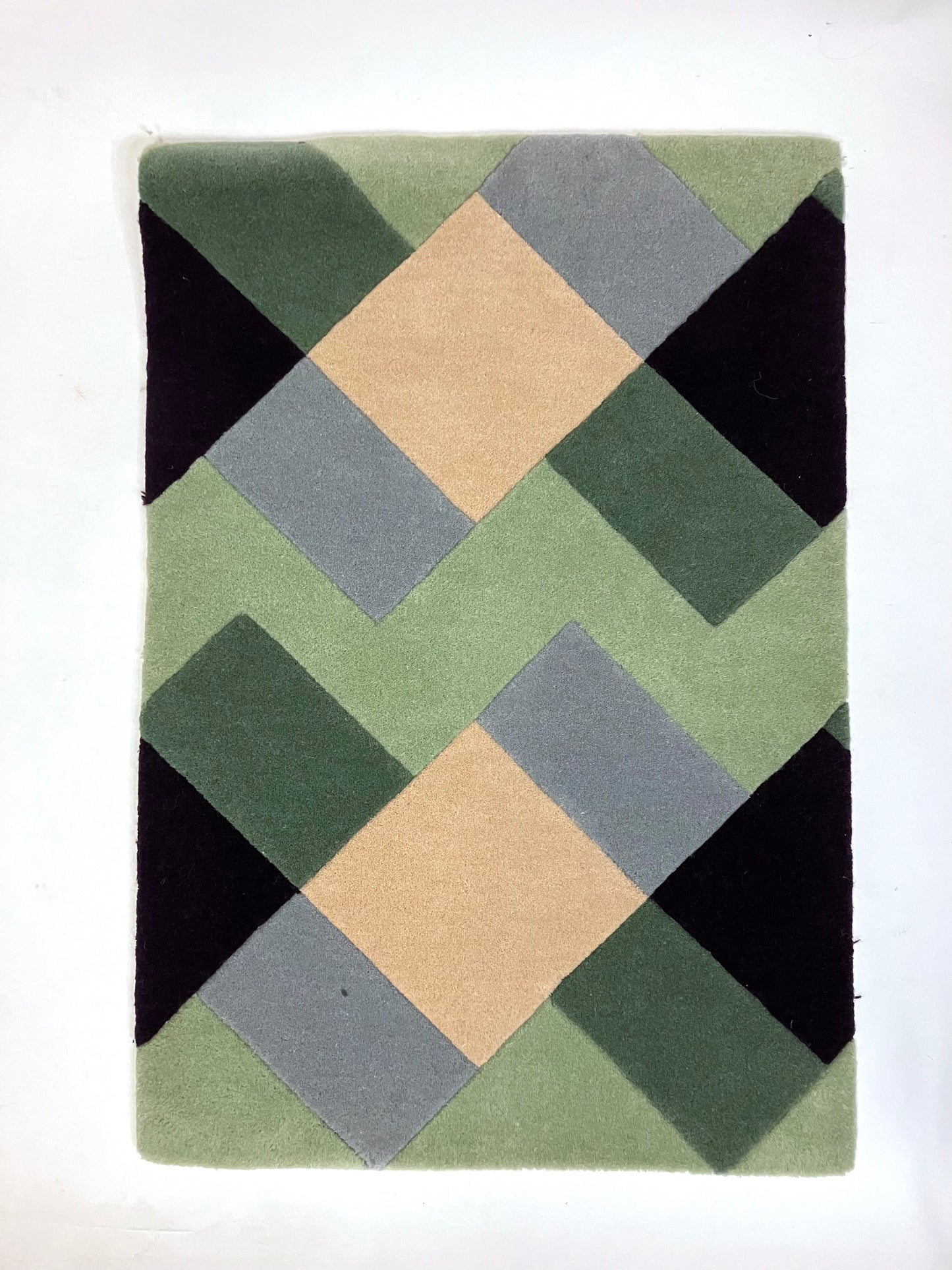 Rug, Hand Tufted, Weft Green, 60cmx90cm