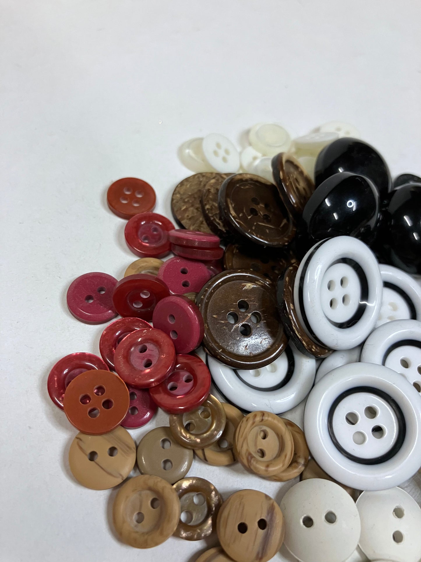 Buttons, Plastic, Mix