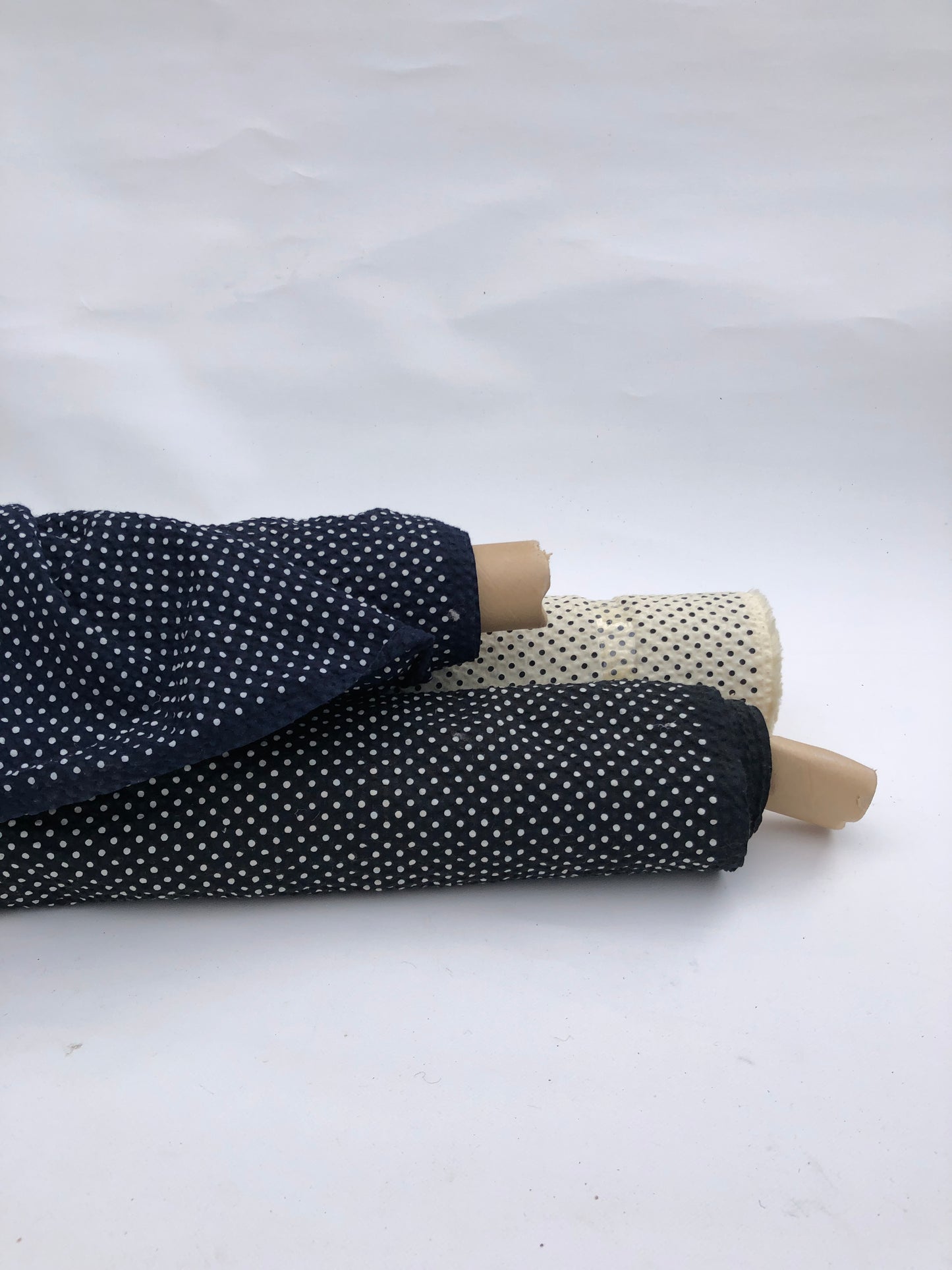 Fabric, Dots Pattern, 100% Cotton, Navy, End of Roll