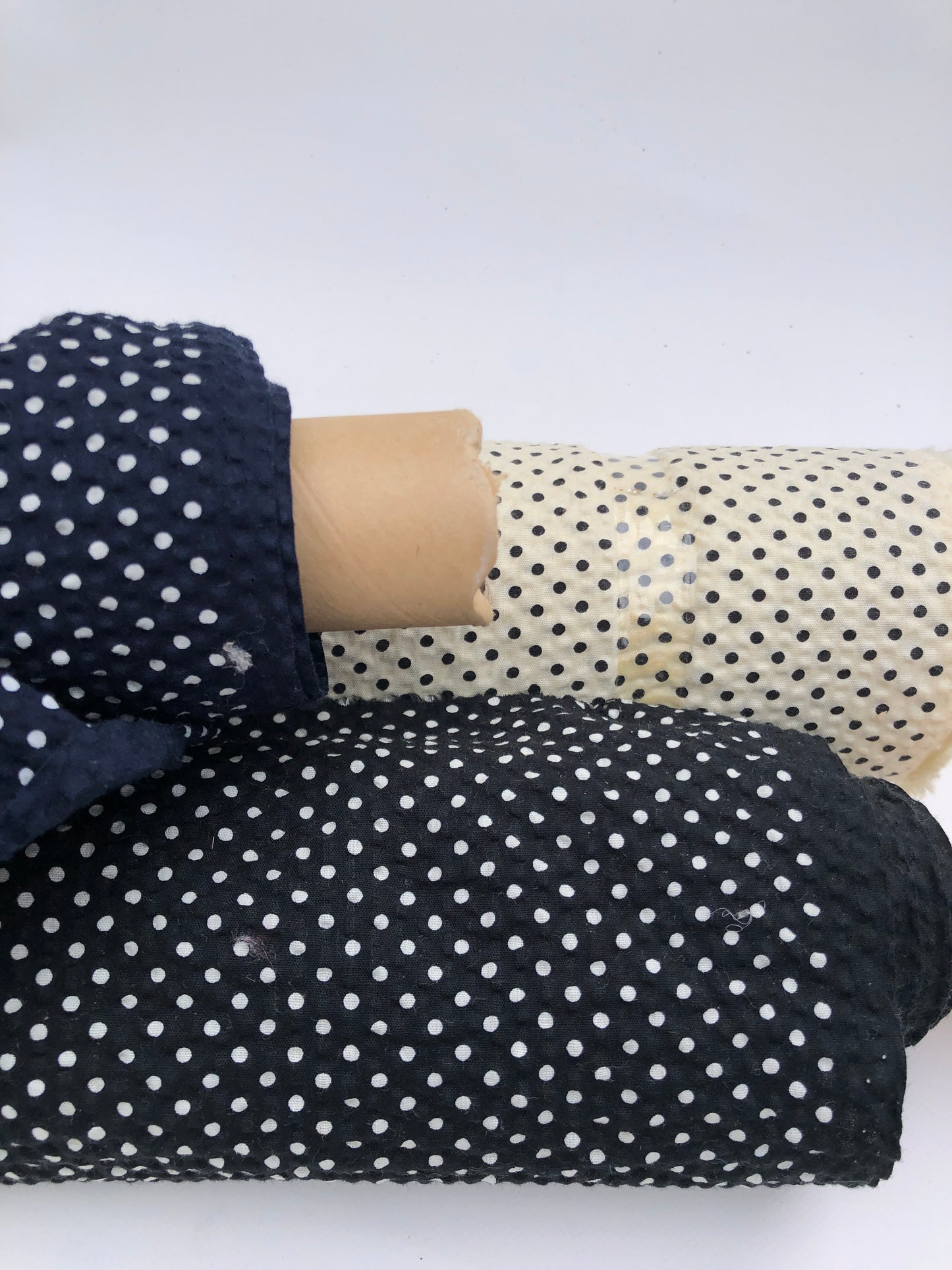 Fabric, Dots Pattern, 100% Cotton, Navy, End of Roll