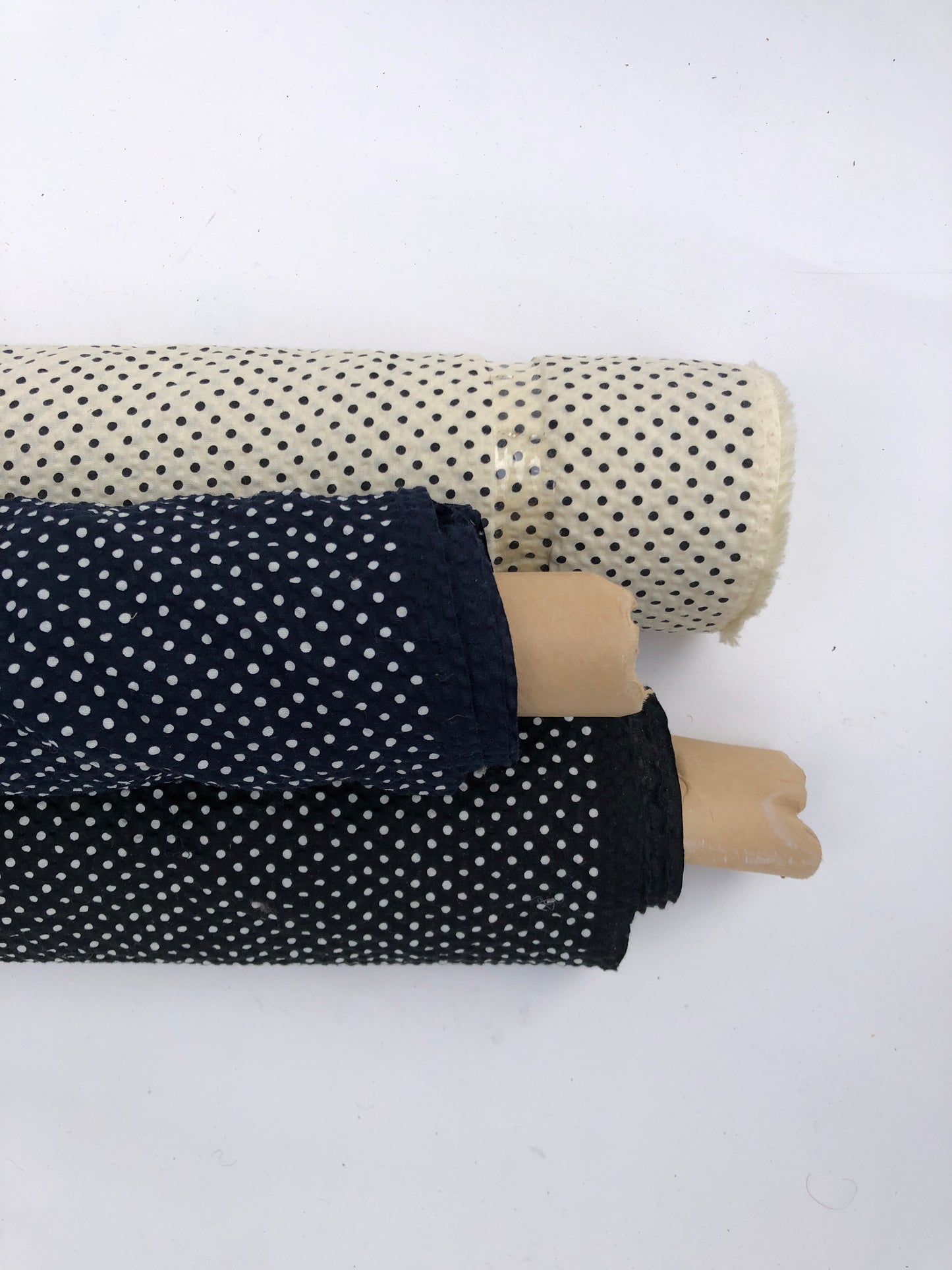 Fabric, Dots Pattern, 100% Cotton, Navy, End of Roll