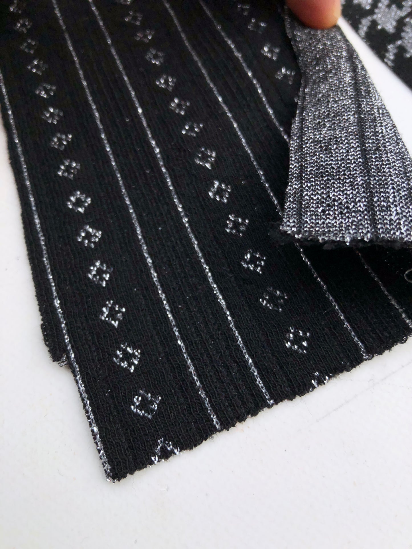 Couture Lace, Glitter Black & Silver