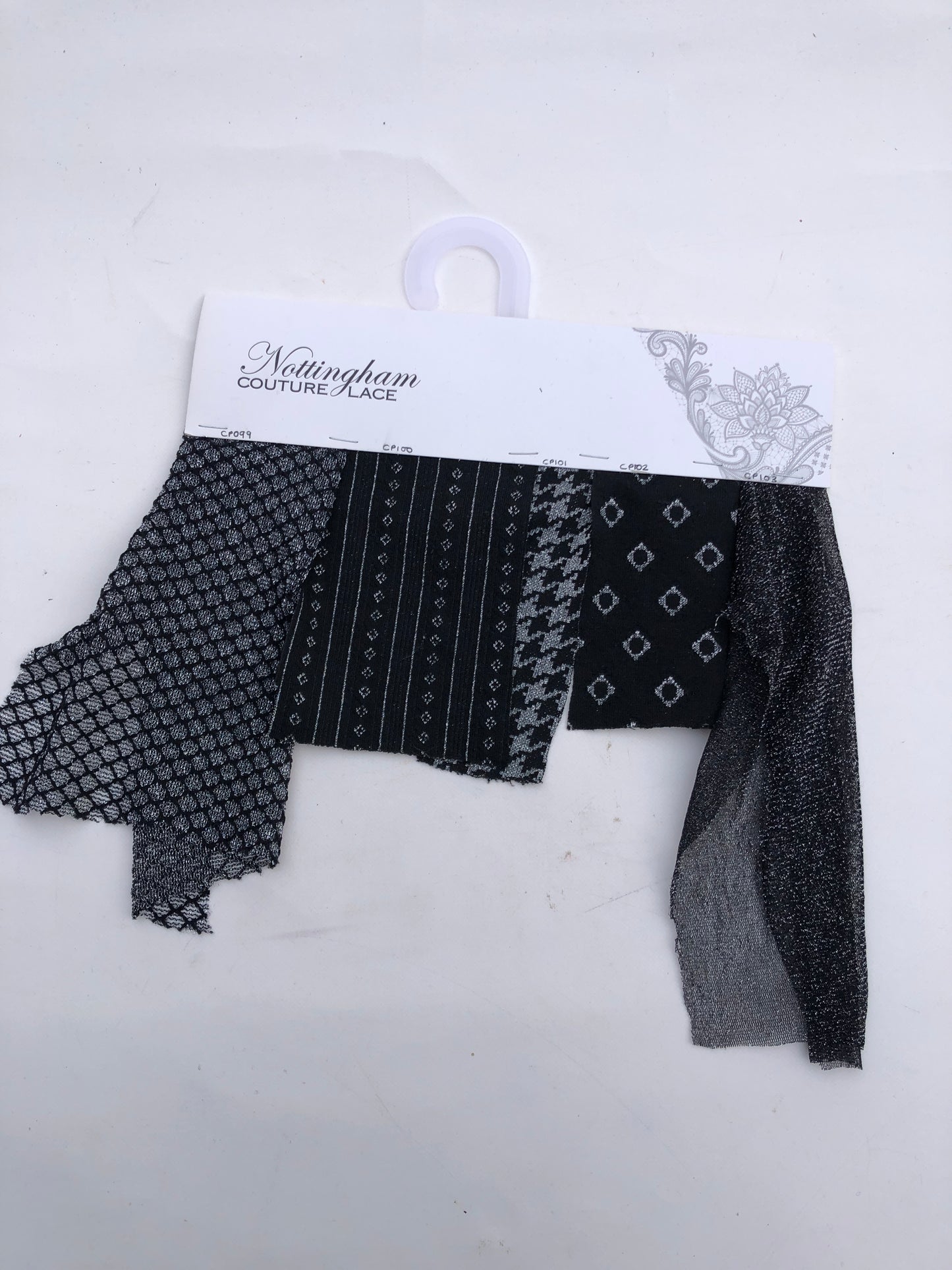 Couture Lace, Glitter Black & Silver