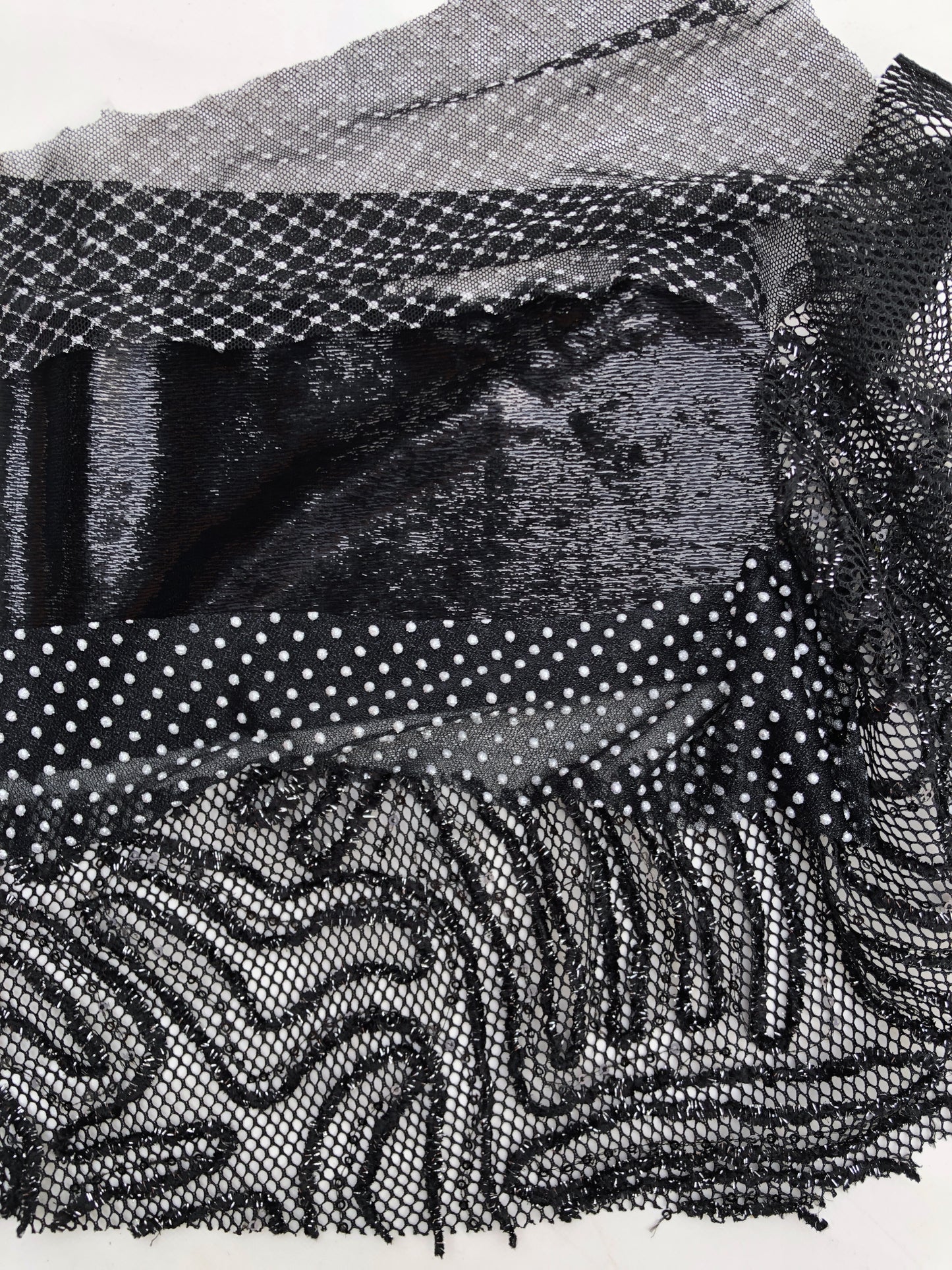 Couture Lace, Black Glitter