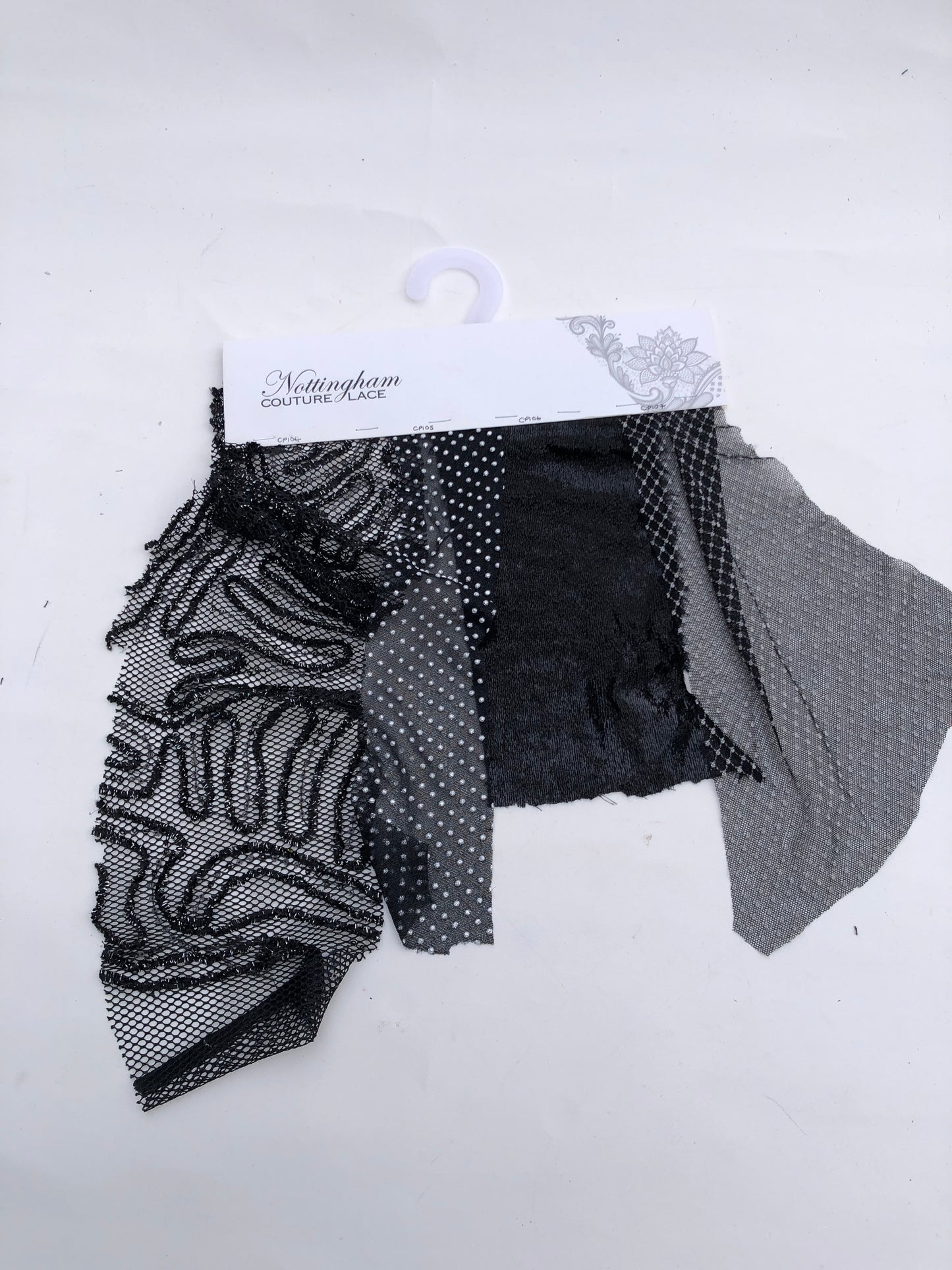 Couture Lace, Black Glitter