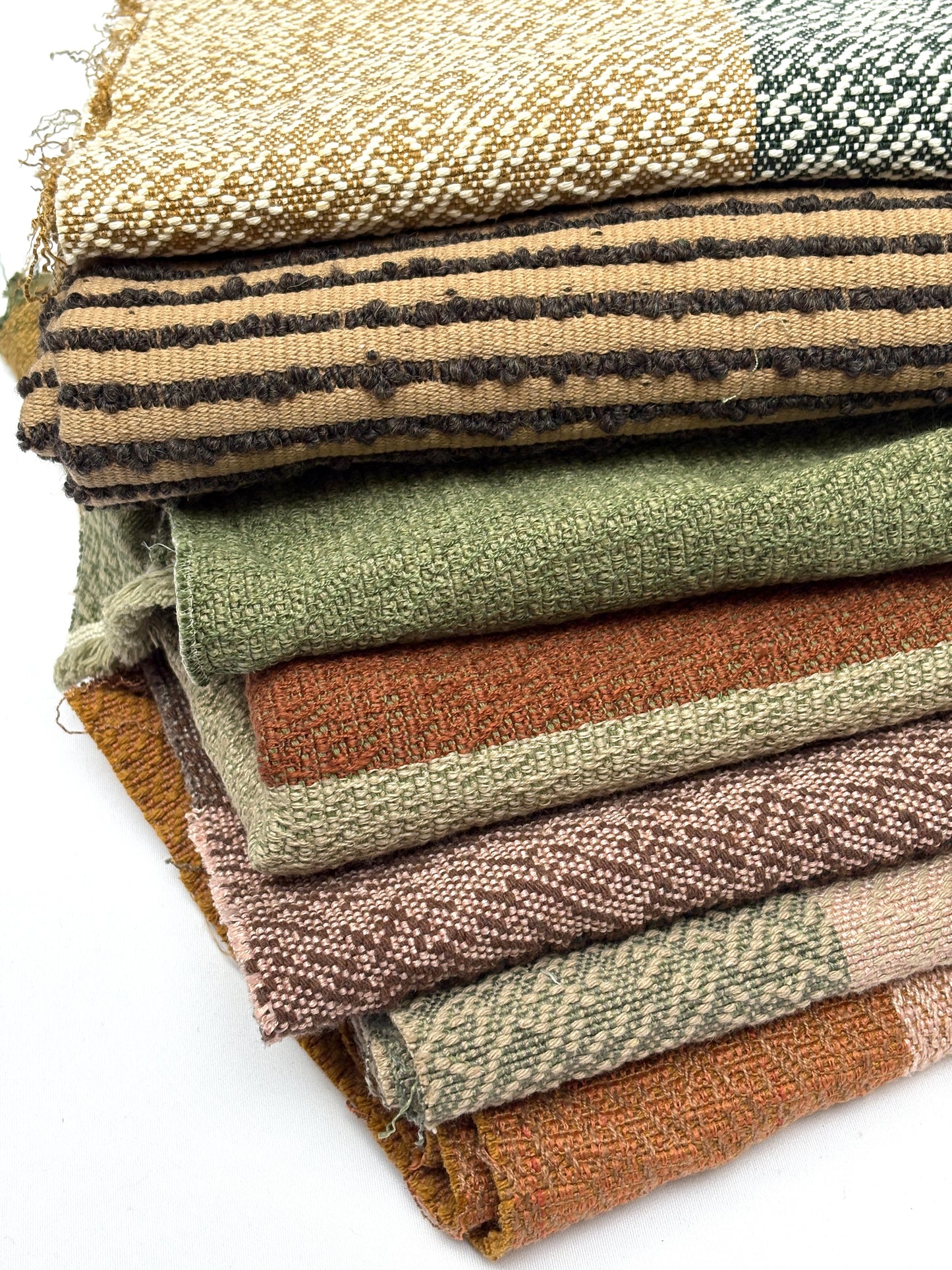 Colourful Textured Fabric, Medium Pieces, Heavyweight, Mixed Bundle