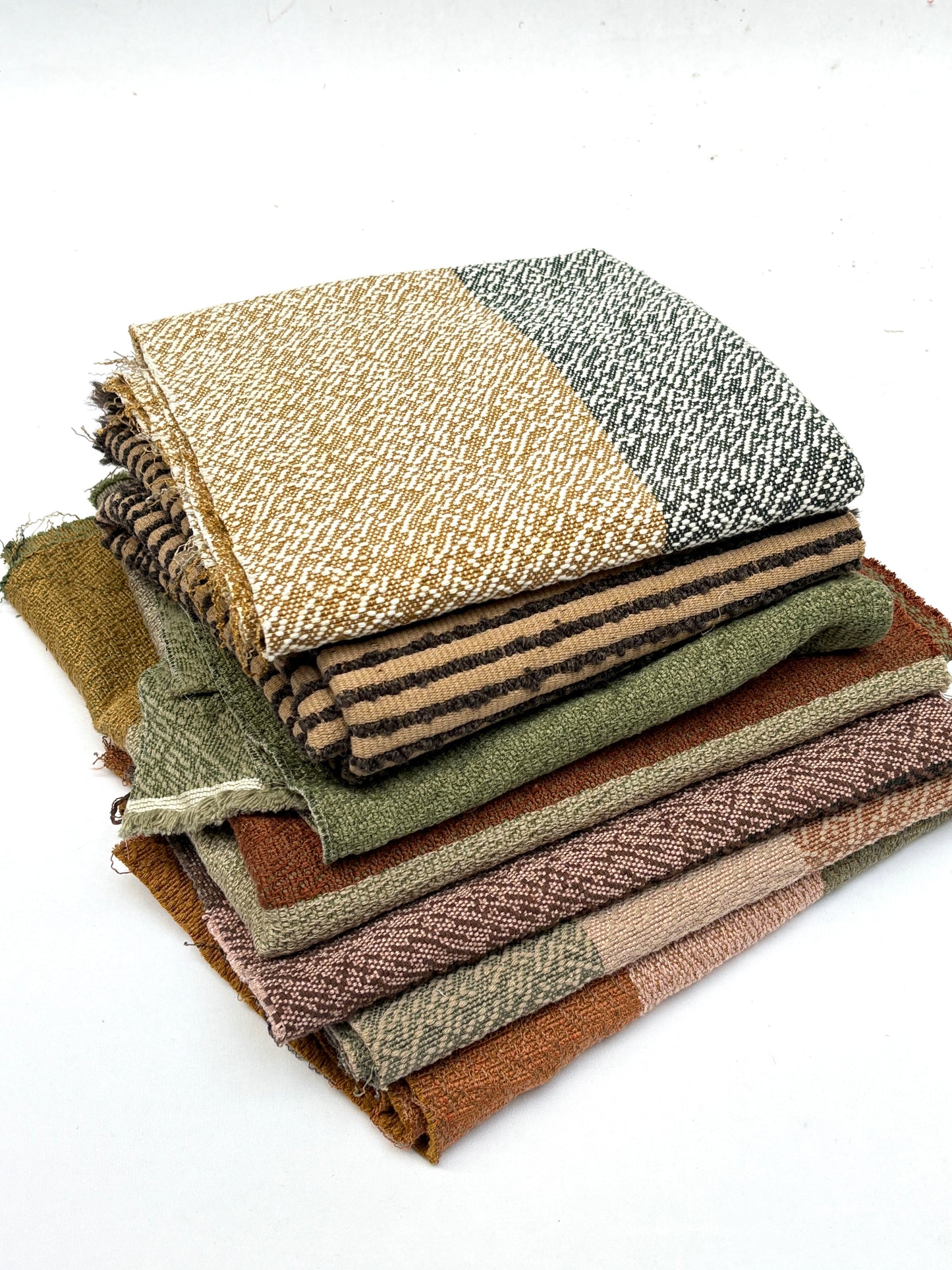 Colourful Textured Fabric, Medium Pieces, Heavyweight, Mixed Bundle