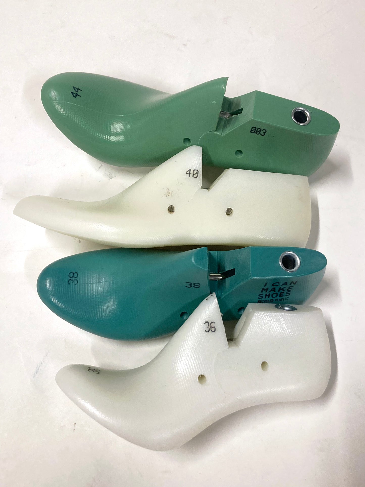 Shoe Last, Mix Sizes, White/Green