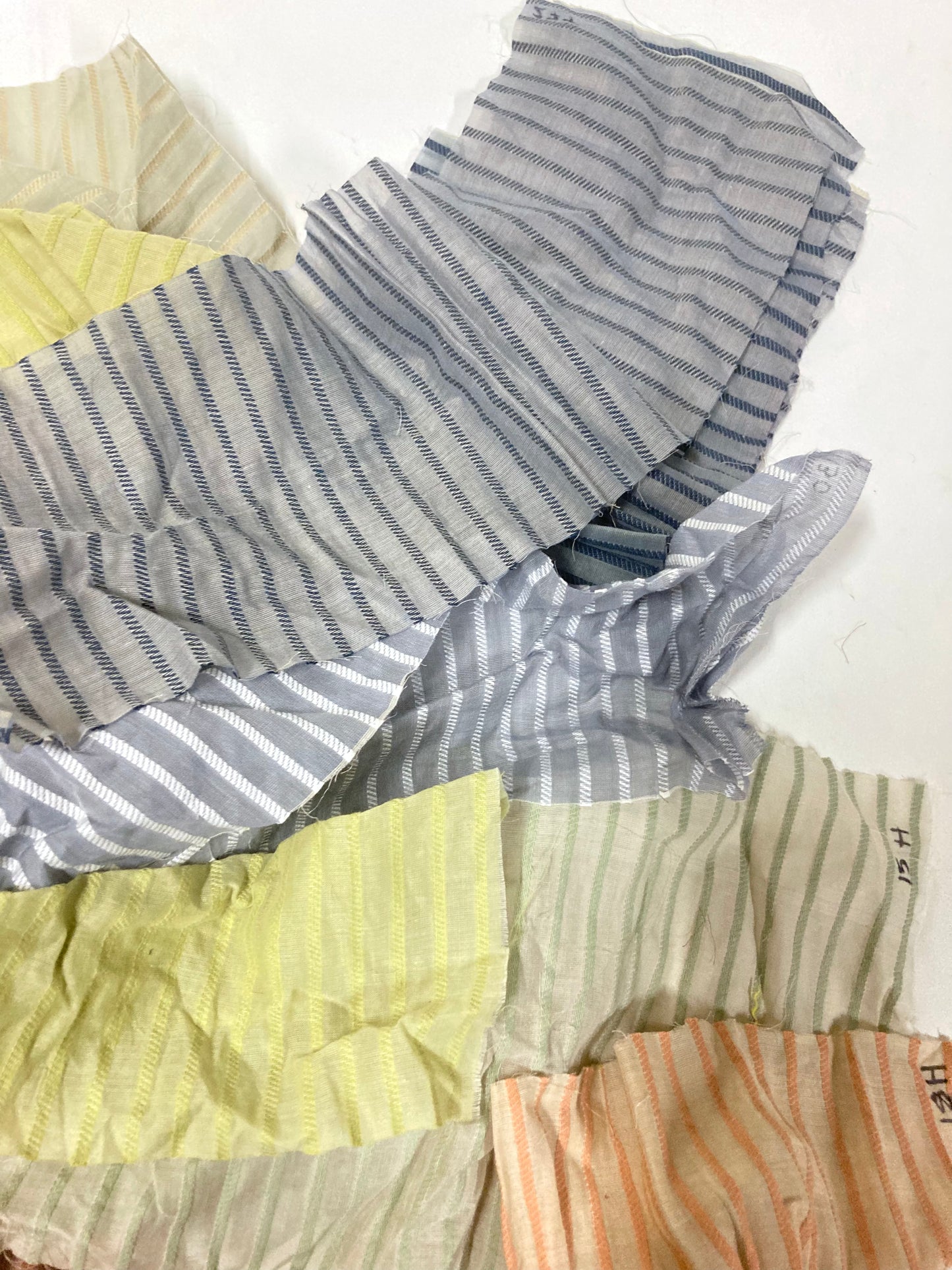 Fabric Offcuts, Lightweight, Strip Pattern Mix