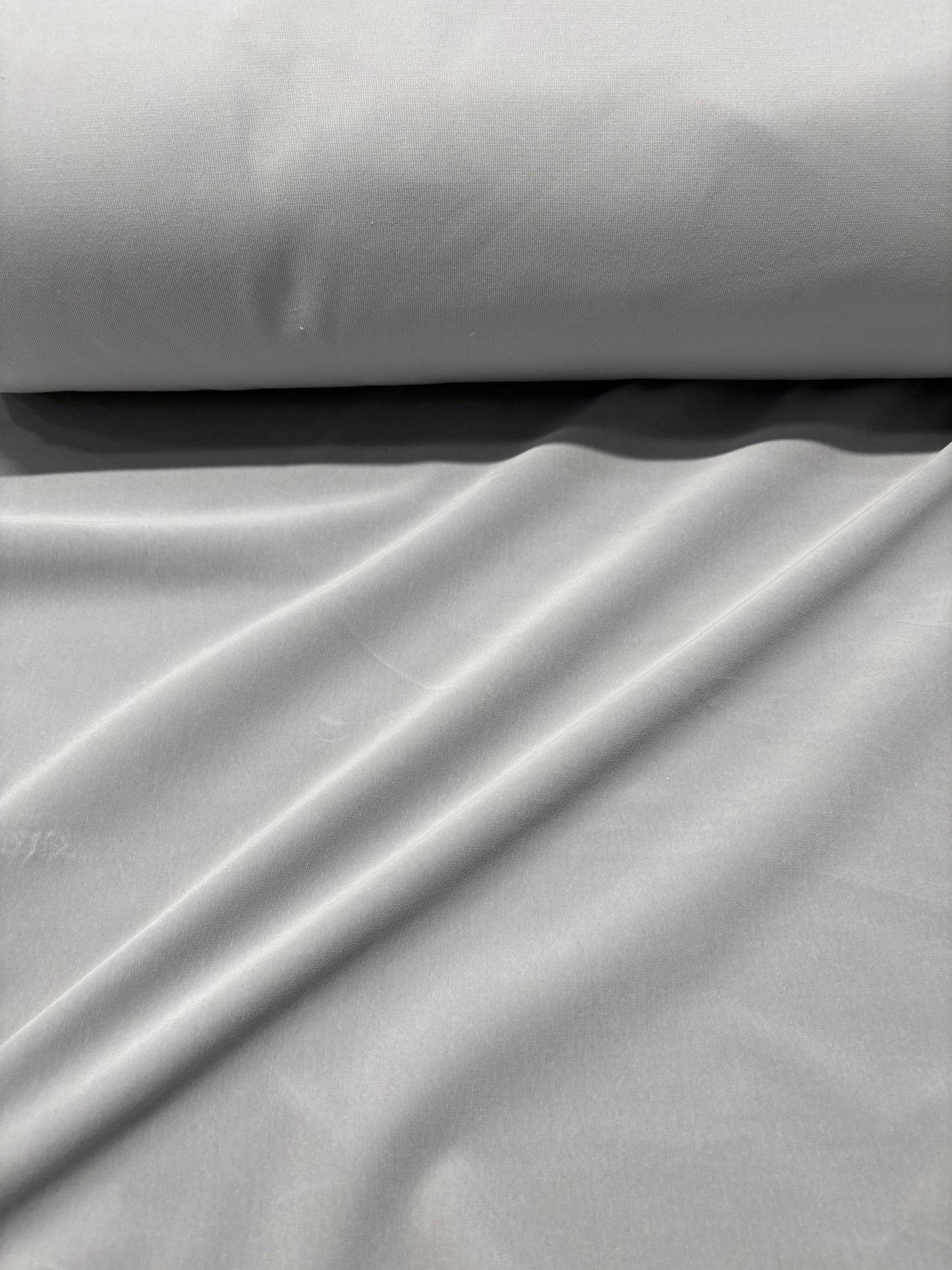 Fabric, Velvet, Silver Grey, End of Roll