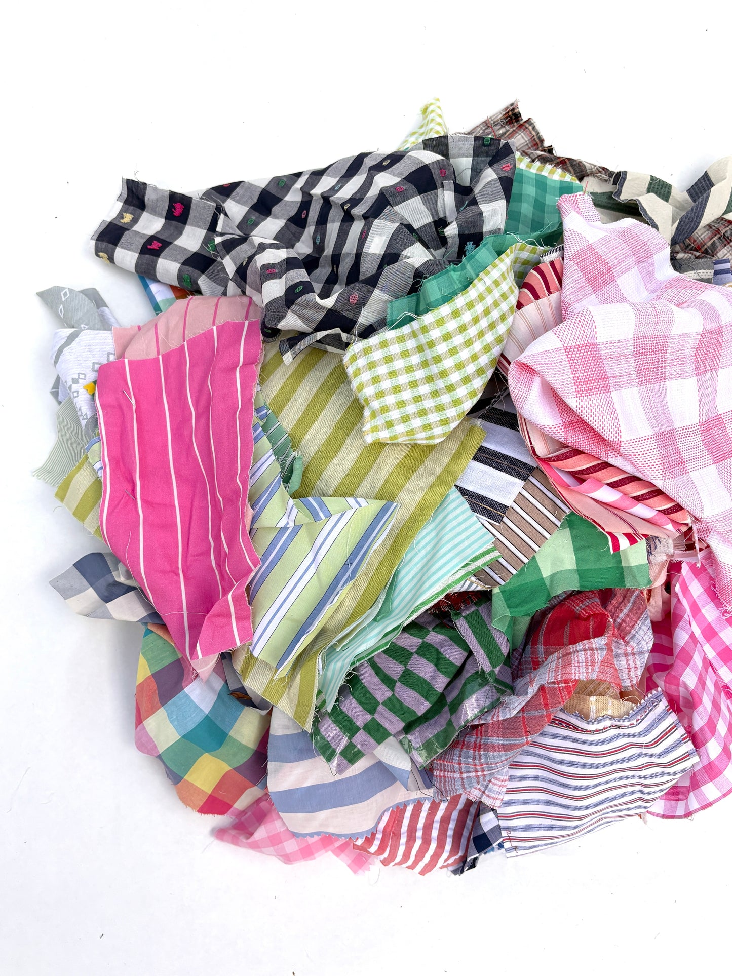 Fabric Patches, Checked/Striped Pattern/Plain, Lightweight, Ready-For-Mending