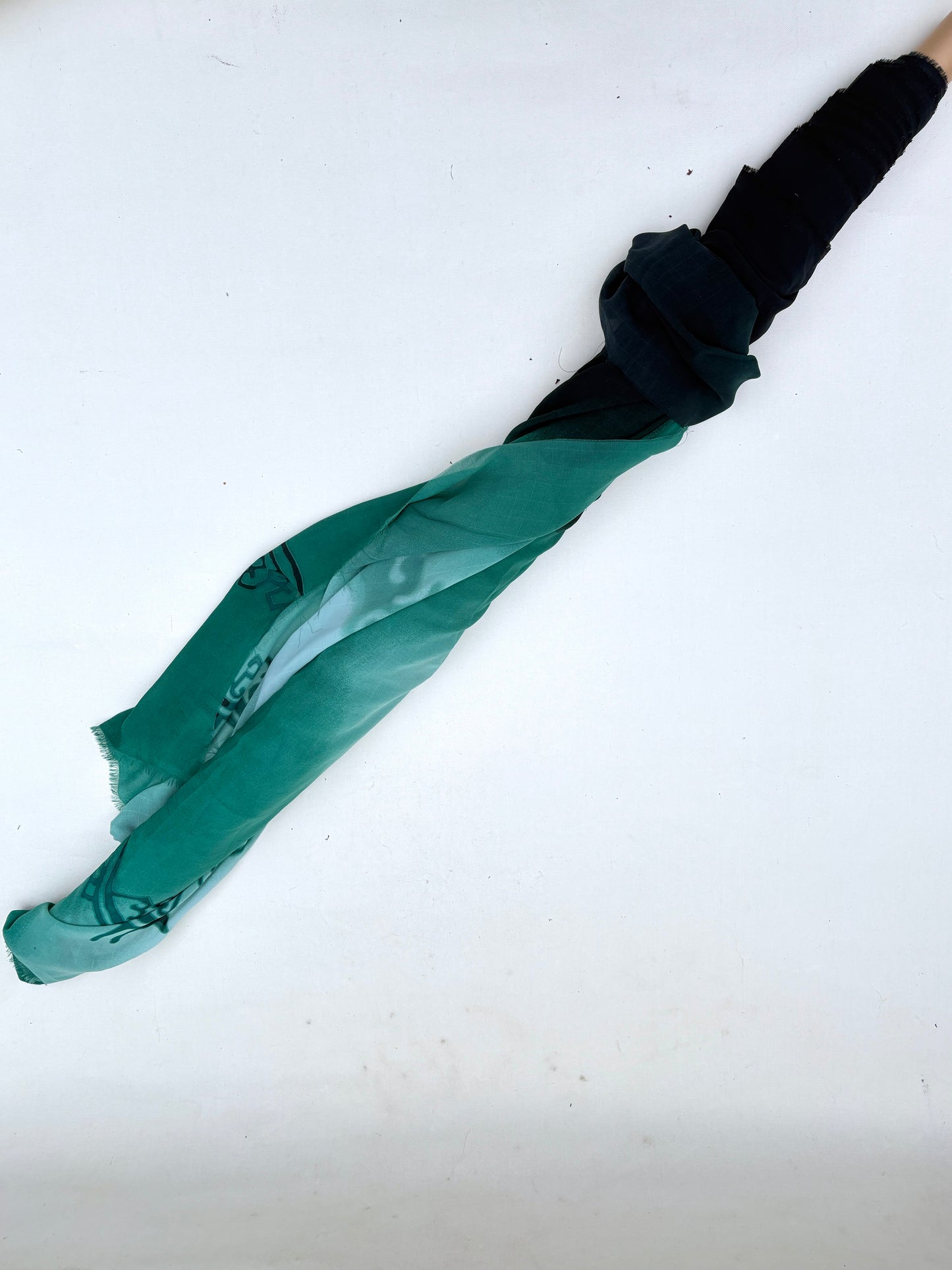 Fabric, Light-Weight, Semi-Transparent, Green, End of Roll