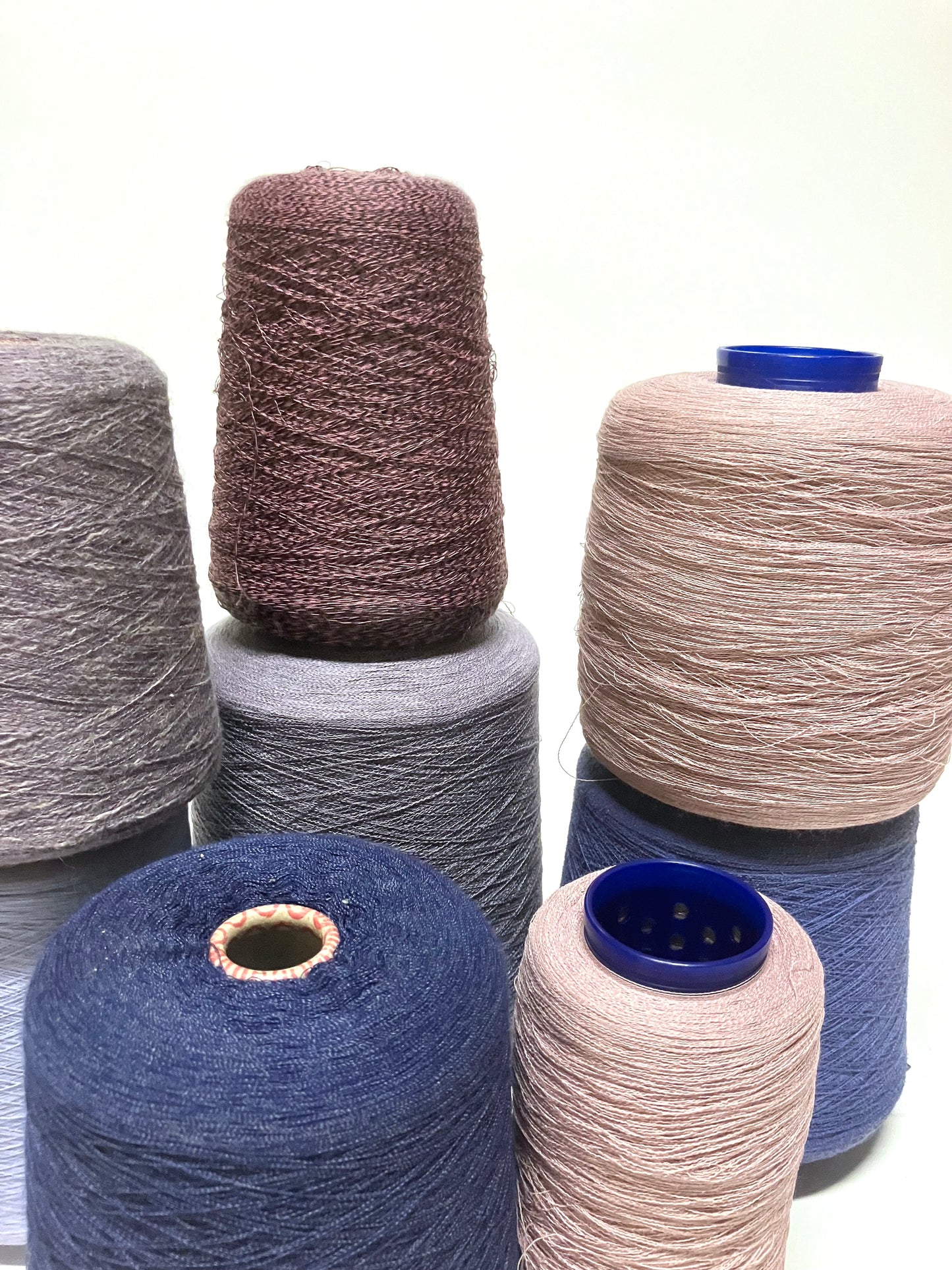 Yarn, Cones, Range of Pink/Purple Shades