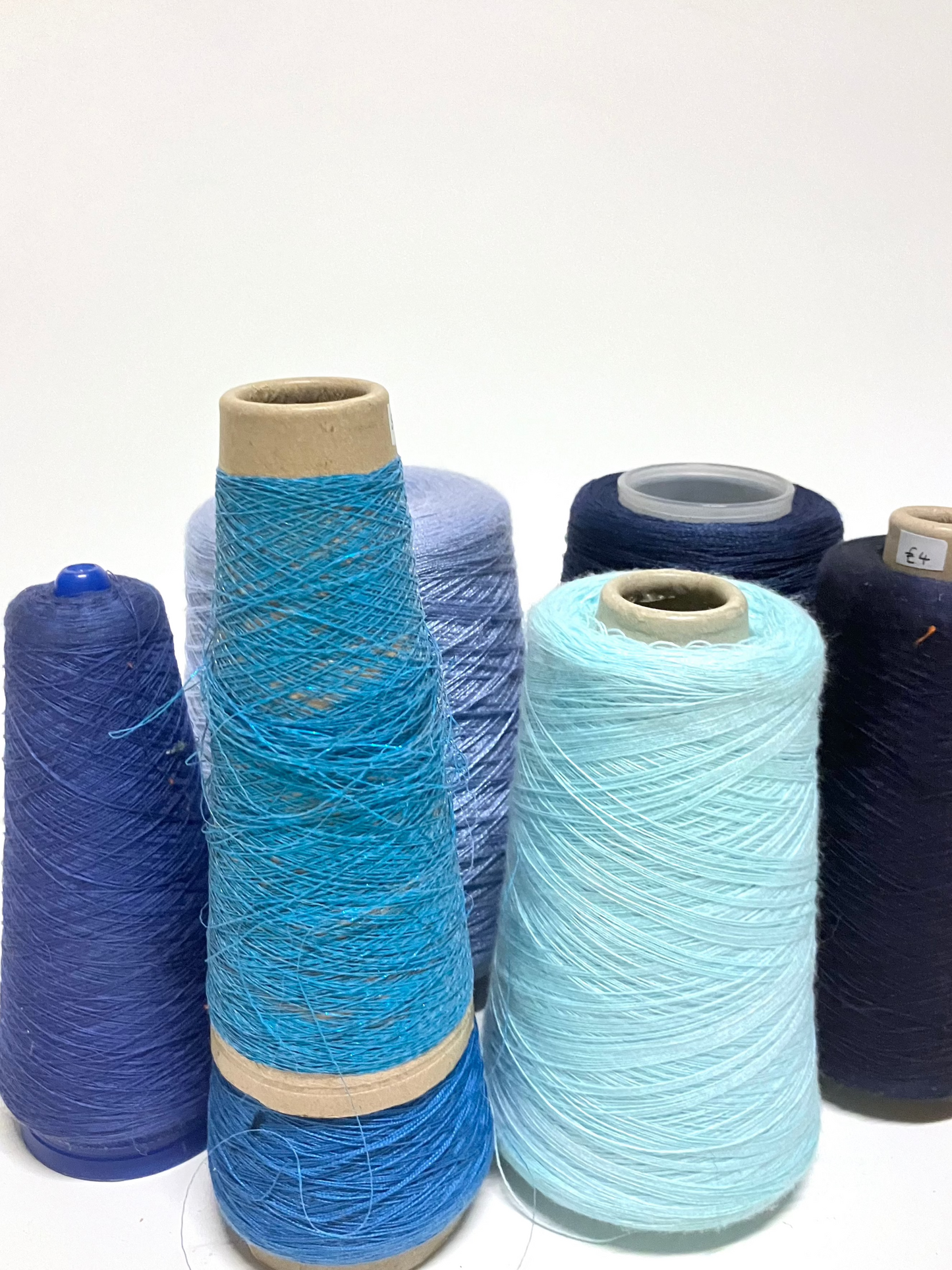 Yarn, Cones, Range of Blue Shades