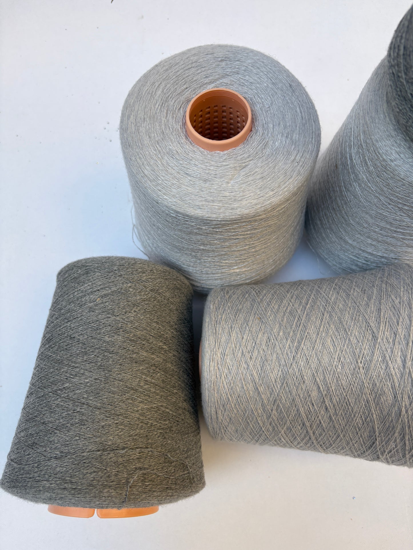 Yarn Cones, Wool, Light Grey Shades Mixed