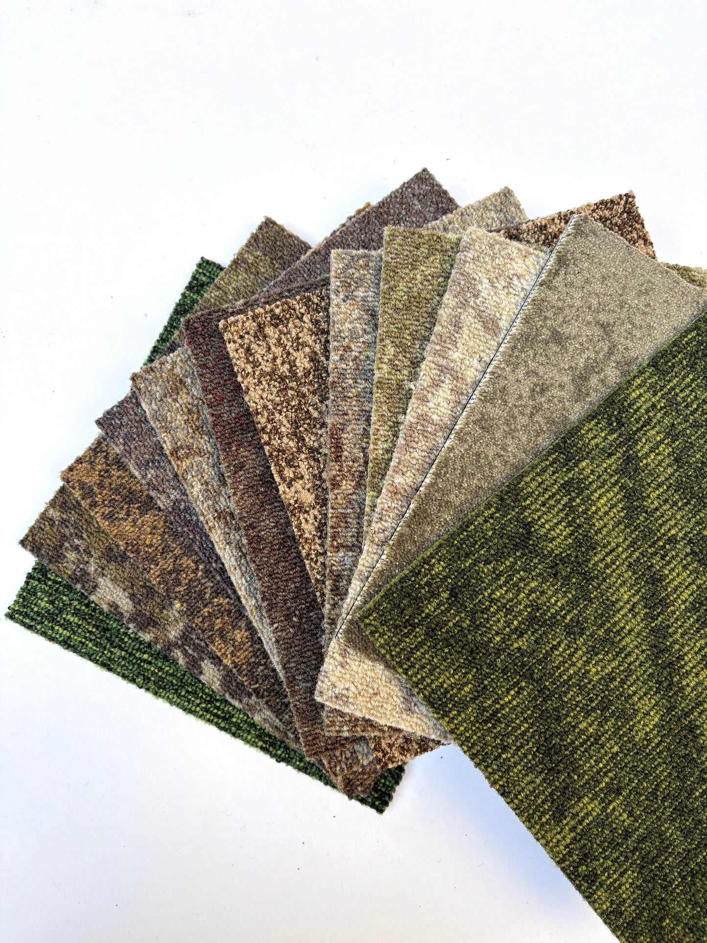 Carpet Sample, Small Square Piece, Earthy Colour, 25x25cm, Mixed Bundle