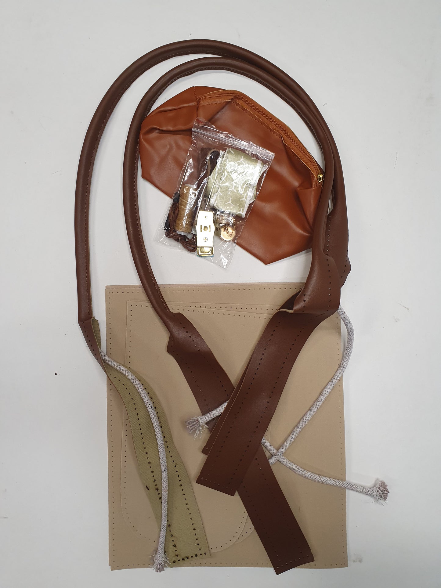 Bag DIY Kit, Tote Bag, Brown-Beige