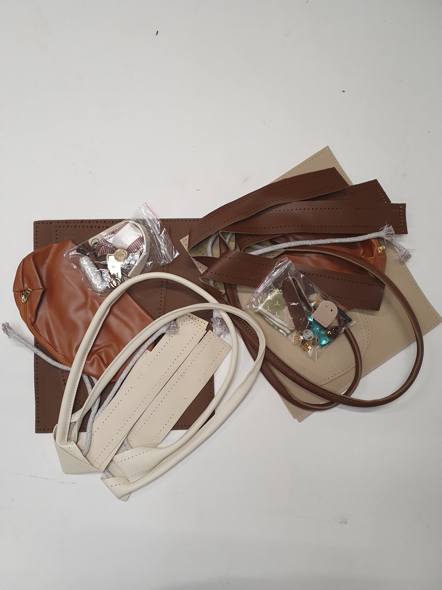Bag DIY Kit, Tote Bag, Brown-Beige
