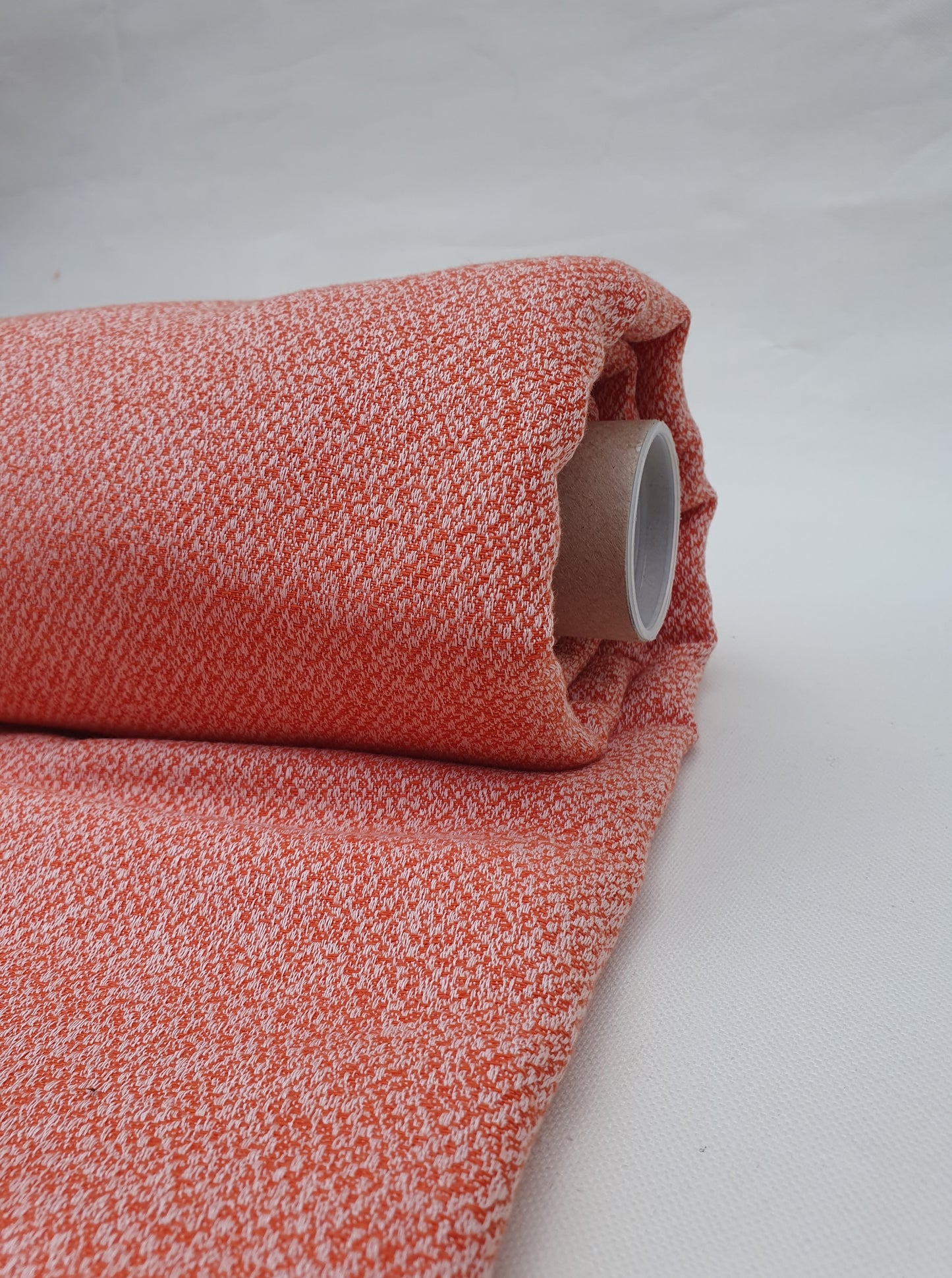 Fabric, Heavy Weight, Mottled Orange, End of Roll