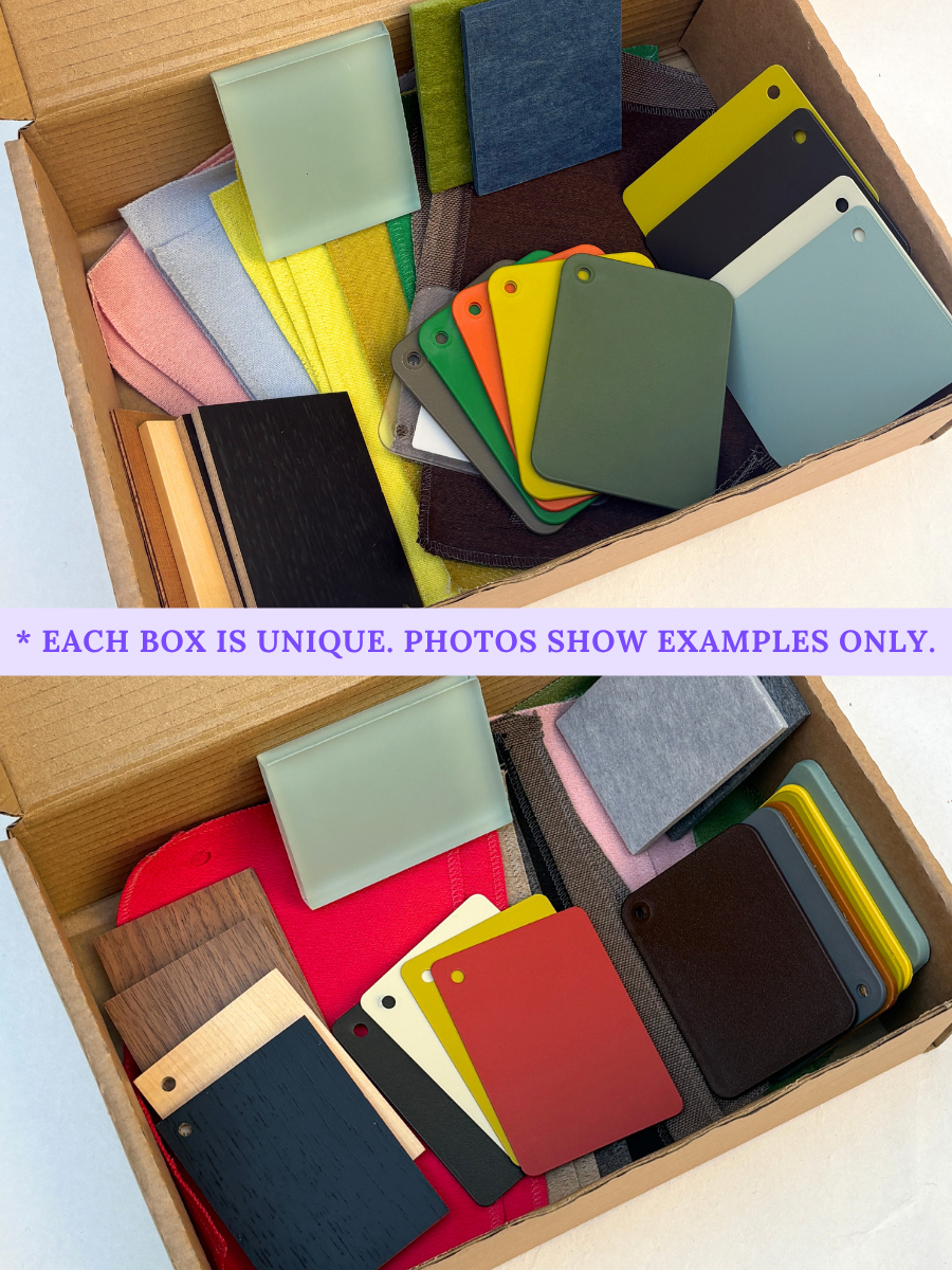 Vitra Interior Sample Inspiration Box - Quality Reclaimed Materials for Art & Craft