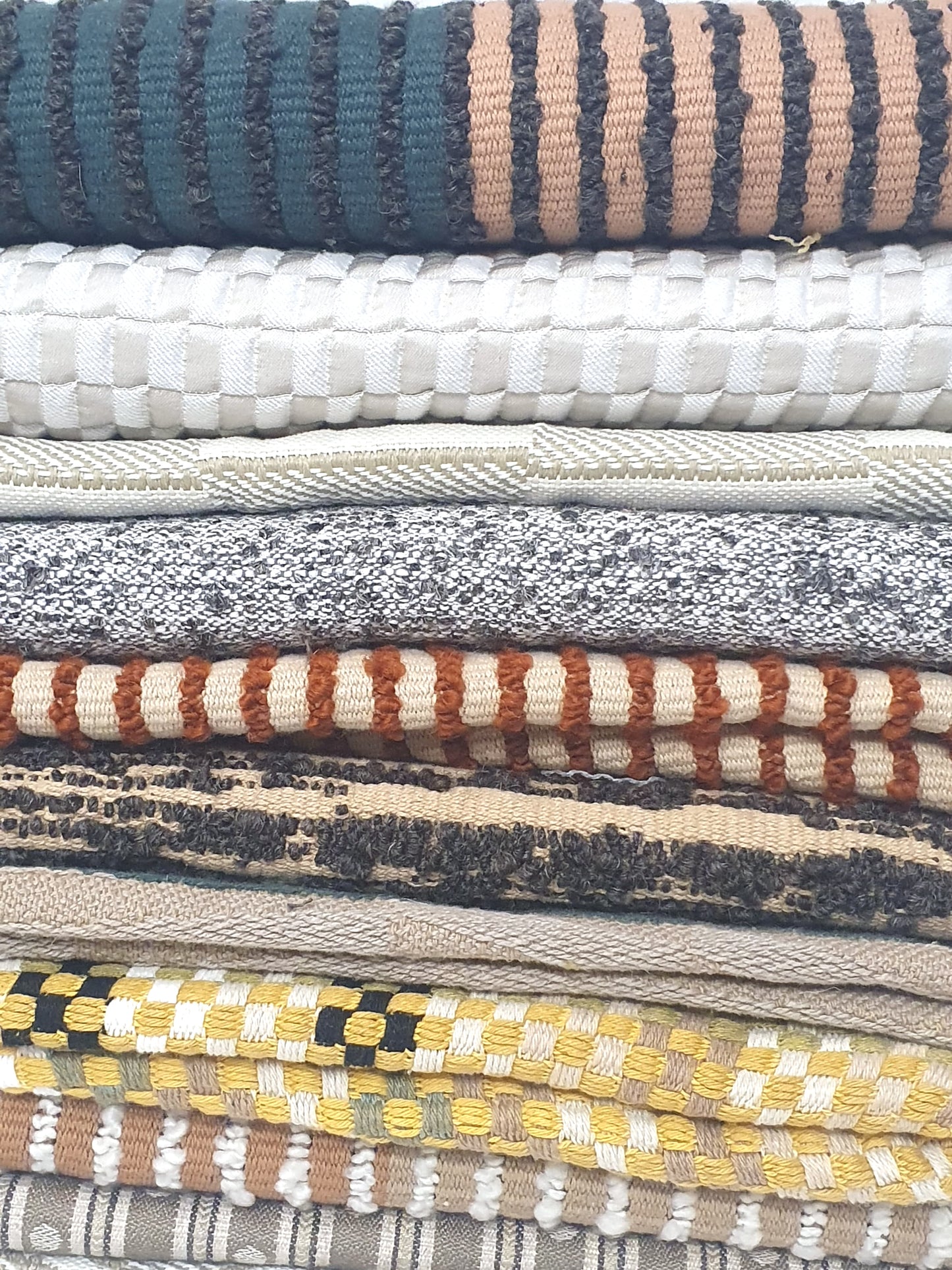 Colourful Textured Fabric, Medium Pieces, Heavyweight, Mixed Bundle