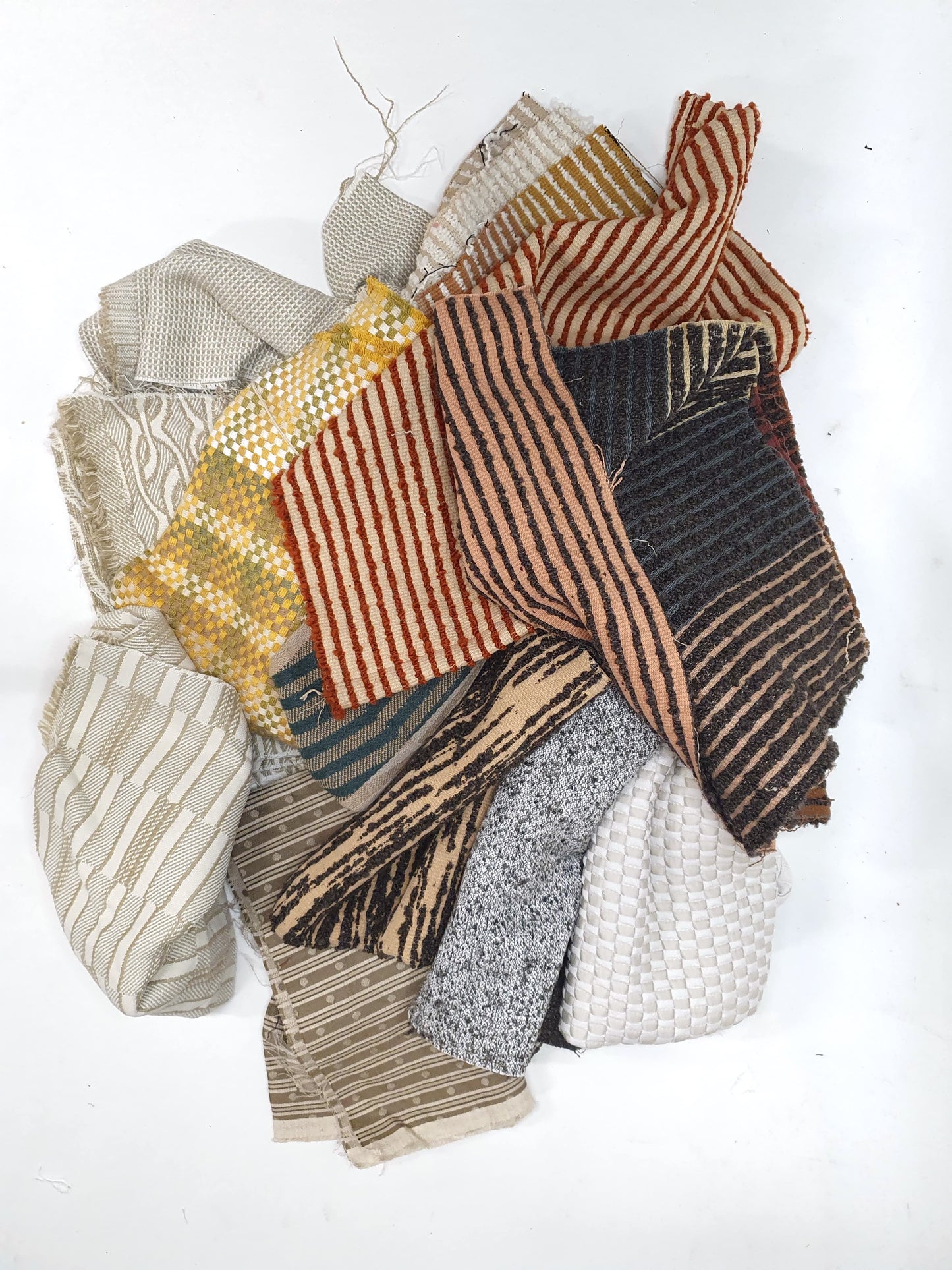 Colourful Textured Fabric, Medium Pieces, Heavyweight, Mixed Bundle