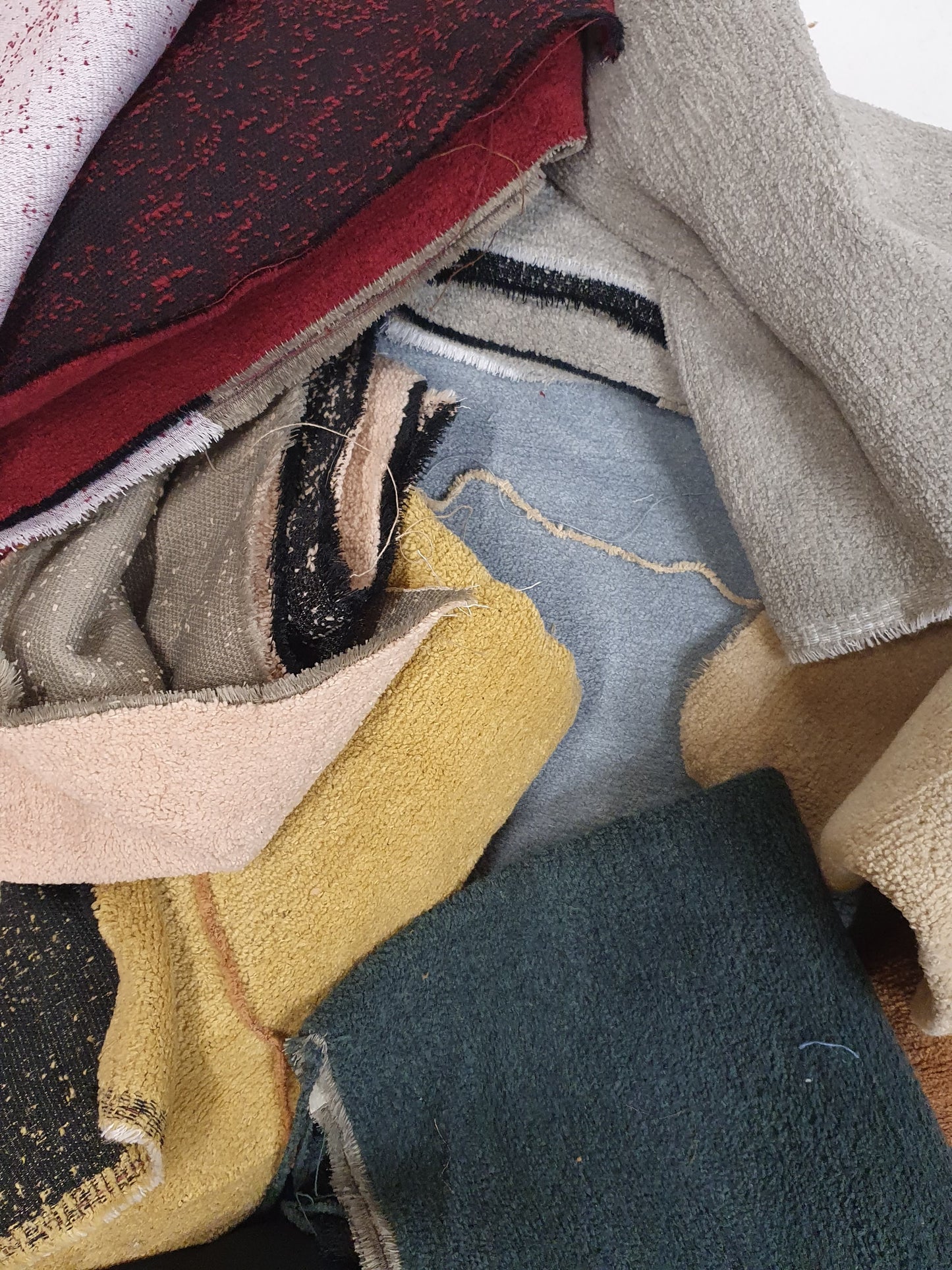 Fabric, Looped Pile, Large Pieces, Colour Mix