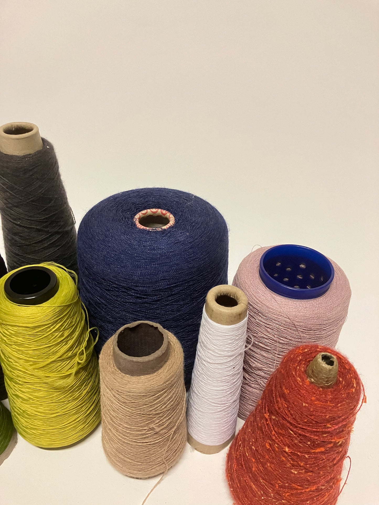 Yarn Cones, Range of Different Colours