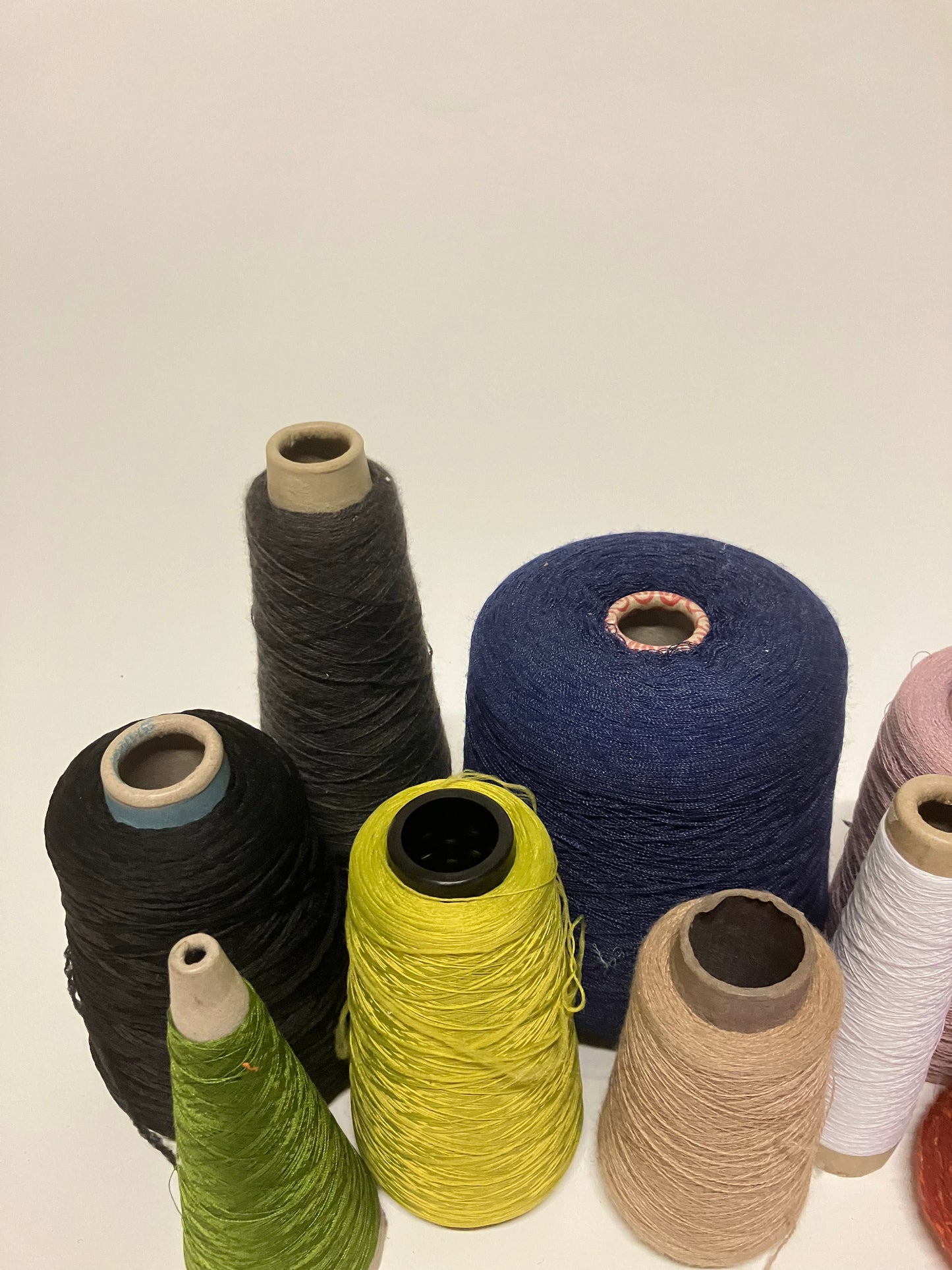 Yarn Cones, Range of Different Colours