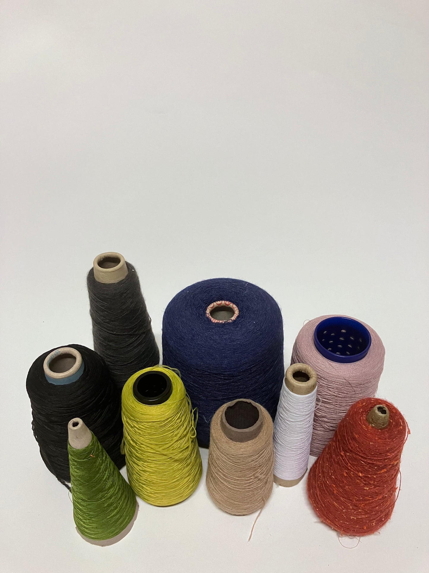 Yarn Cones, Range of Different Colours